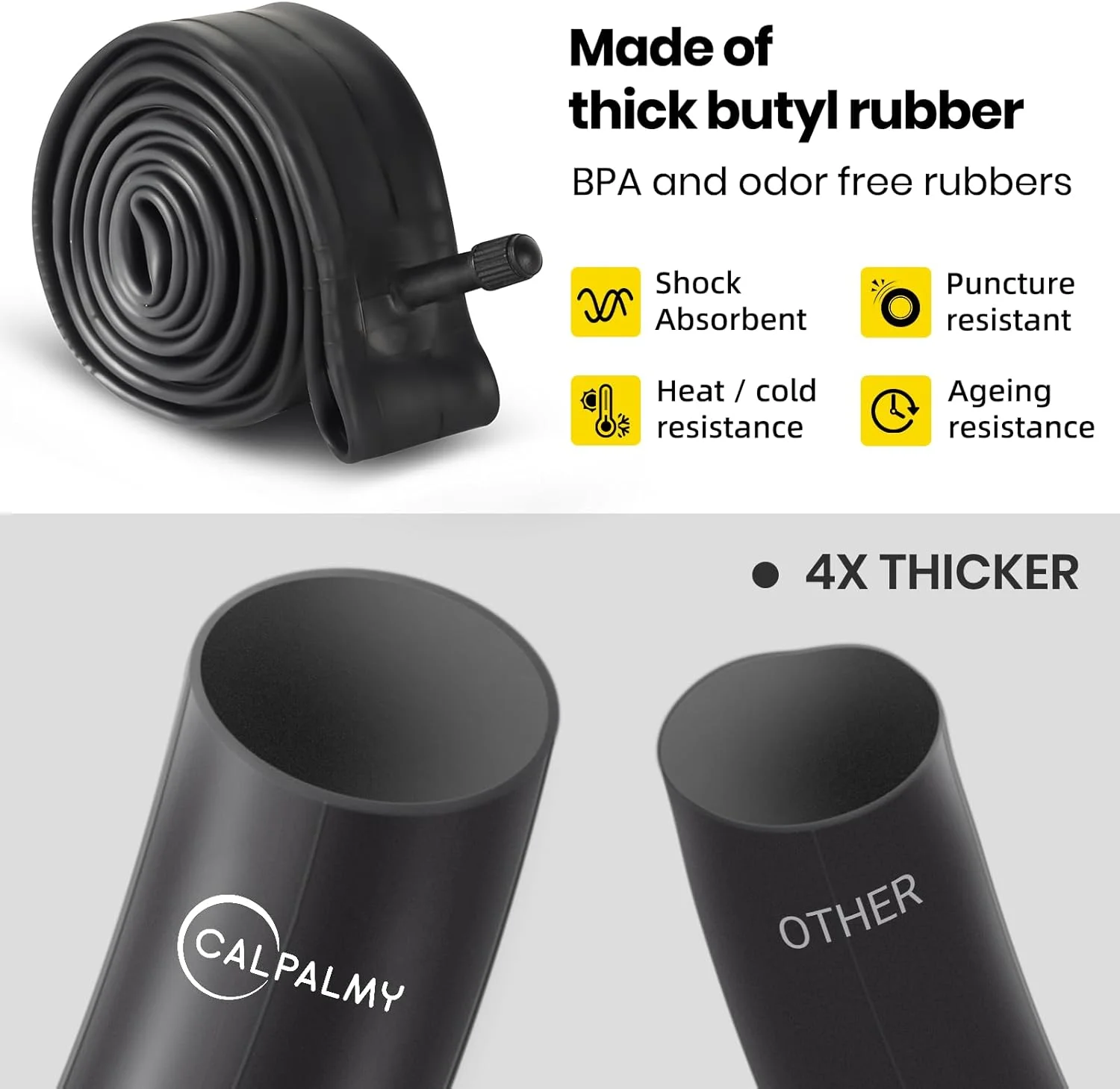 (دو عدد) تیوپ دوچرخه بچه گانه مناسب سایزهای ۱۲، ۱۴، ۱۶، ۱۸، ۲۰، ۲۲، ۲۴، ۲۶ و ۲۸ اینچ، مناسب لاستیک های ۱.۷۵/۱.۹۵/۲.۱۲۵ با والف ۳۲ میلی متری Schrader - سازگار با دوچرخه های تیتان ریسینگ جونیور و دوچرخه های جاده/کوهستان (دو عدد) تیوپ دوچرخه بچه گانه مناسب سایزهای ۱۲، ۱۴، ۱۶، ۱۸، ۲۰، ۲۲، ۲۴، ۲۶ و ۲۸ اینچ، مناسب لاستیک های ۱.۷۵/۱.۹۵/۲.۱۲۵ با والف ۳۲ میلی متری Schrader - سازگار با دوچرخه های تیتان ریسینگ جونیور و دوچرخه های جاده/کوهستان