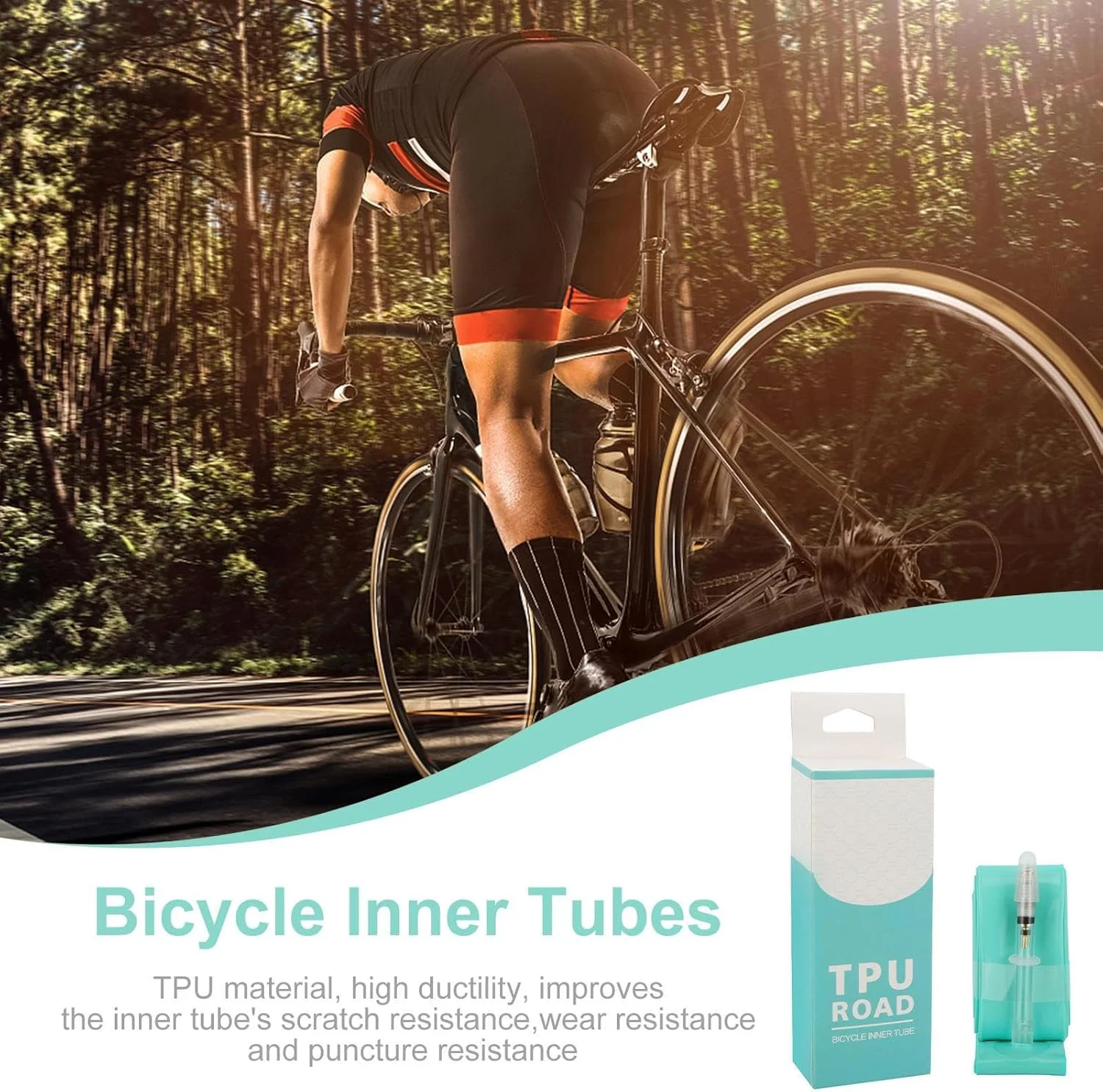 تیوب دوچرخه - تیوب سبک فوق العاده دوچرخه، طول 45/65/80 میلی متر، والف فرانسوی TPU، مناسب برای کوهستان تیوب دوچرخه - تیوب سبک فوق العاده دوچرخه، طول 45/65/80 میلی متر، والف فرانسوی TPU، مناسب برای کوهستان