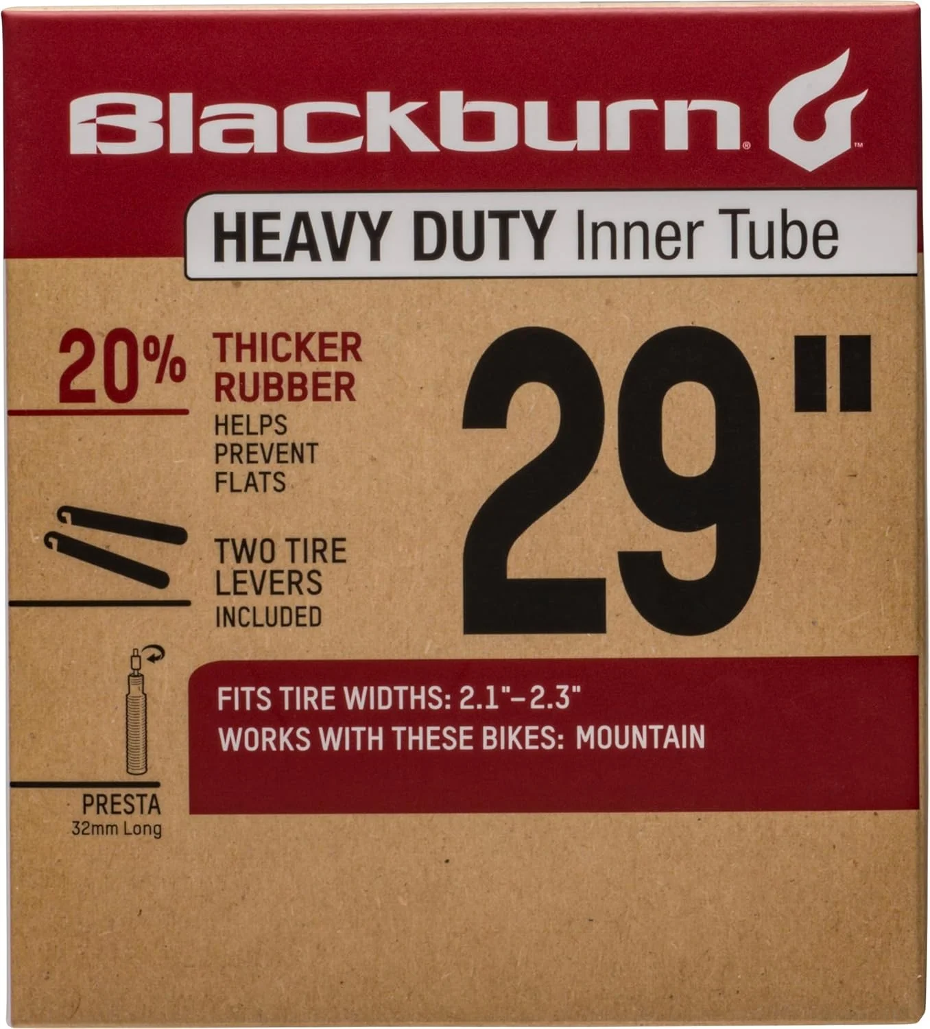 تیوب دوچرخه بلکبرن سایز 29 اینچ مناسب 1.9-2.3 اینچ به همراه اهرم تایر