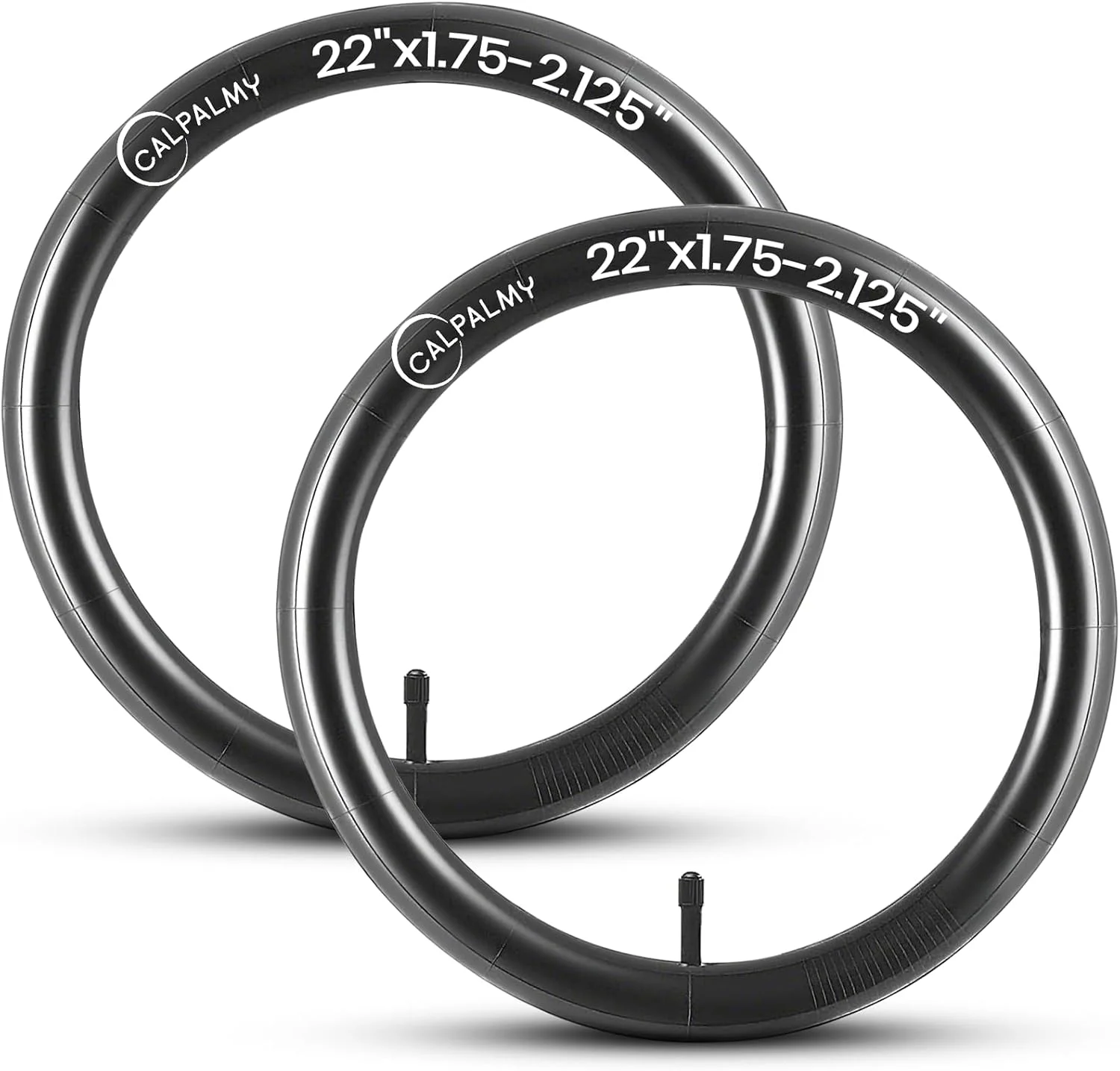 تیوب دوچرخه بچگانه CALPALMY (بسته 2 عددی) سایزهای 12/14/16/18/20/22/24/26/28 اینچ، لاستیک بوتیل مناسب 1.75-2.125 با والف شرادر - سازگار با دوچرخه های بچگانه Titan Racing Junior و دوچرخه های جاده/کوهستان
