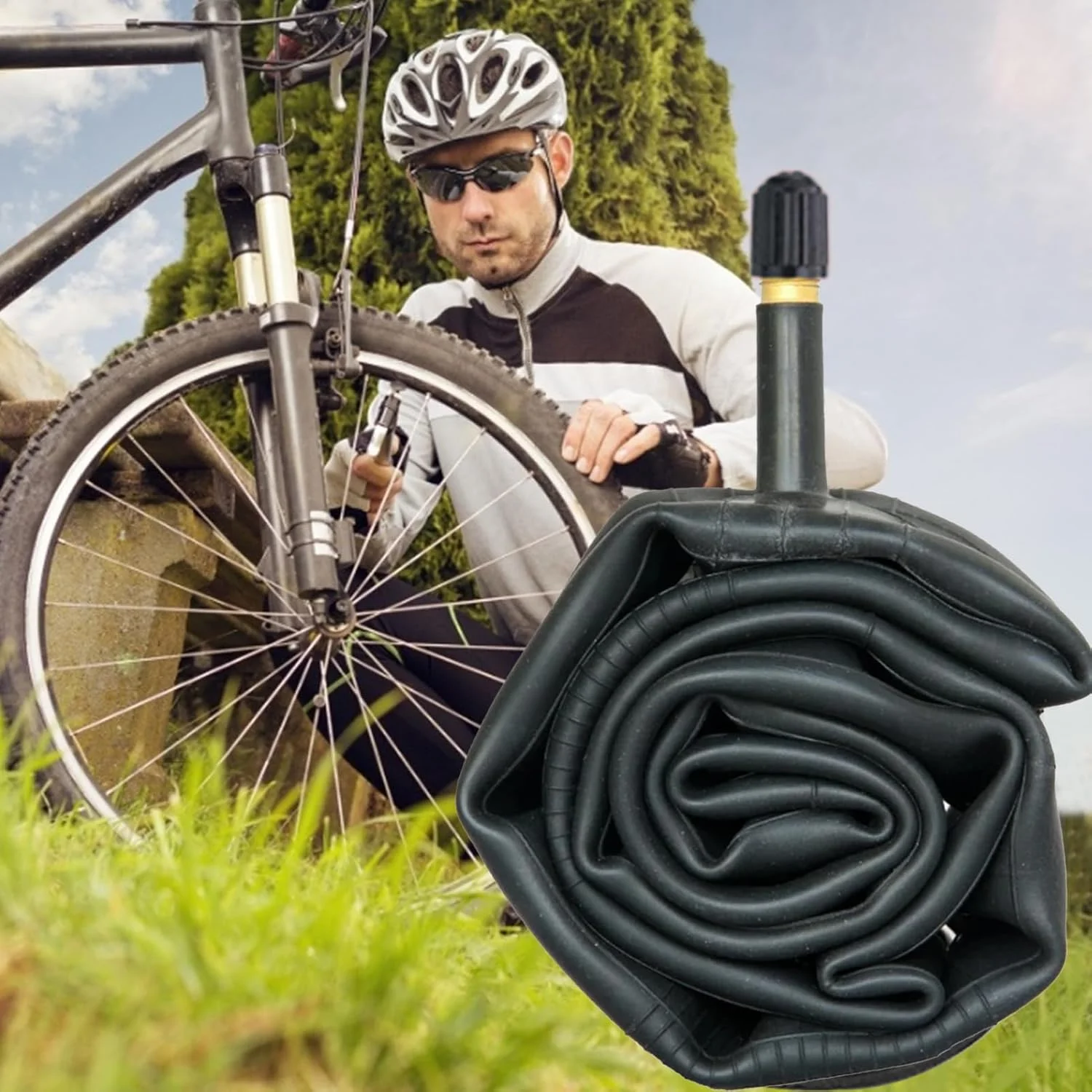 تیوب دوچرخه | تایر دوچرخه مقاوم در برابر پنچری | بوتیل برای دوچرخه های جاده، مناسب تعمیرگاه، مسابقه، رفت و آمد، تمرین در فضای باز، کمپینگ و مسافرت تیوب دوچرخه | تایر دوچرخه مقاوم در برابر پنچری | بوتیل برای دوچرخه های جاده، مناسب تعمیرگاه، مسابقه، رفت و آمد، تمرین در فضای باز، کمپینگ و مسافرت