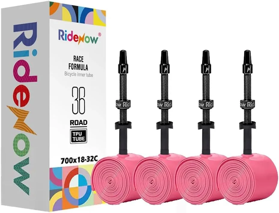 تیوب های دوچرخه Bibike Ridenow TPU، سایز 700 x 18-32c با والف پرستا فلزی 45/65/85 میلی متری، هسته والف قابل جابجایی (2 یا 4 عددی)