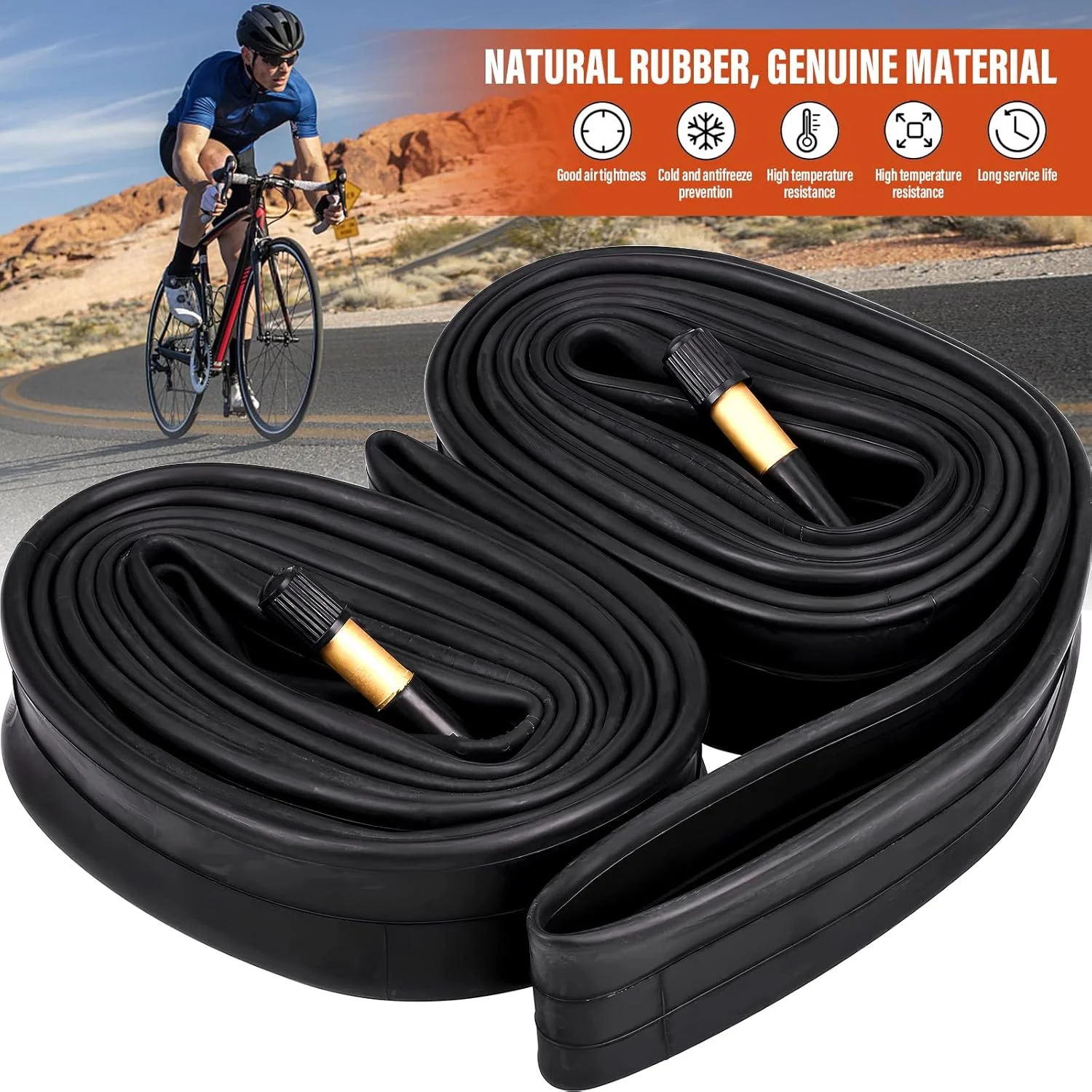 بسته 2 عددی تیوپ دوچرخه کورسی 700C سایز 700x35C/38C/40C/43C با والف شرادر AV 48mm سازگار با تایر های 700x35C 700x36C 700x38C 700x39C 700x40C 700x41C 700x42C 700x43C بسته 2 عددی تیوپ دوچرخه کورسی 700C سایز 700x35C/38C/40C/43C با والف شرادر AV 48mm سازگار با تایر های 700x35C 700x36C 700x38C 700x39C 700x40C 700x41C 700x42C 700x43C