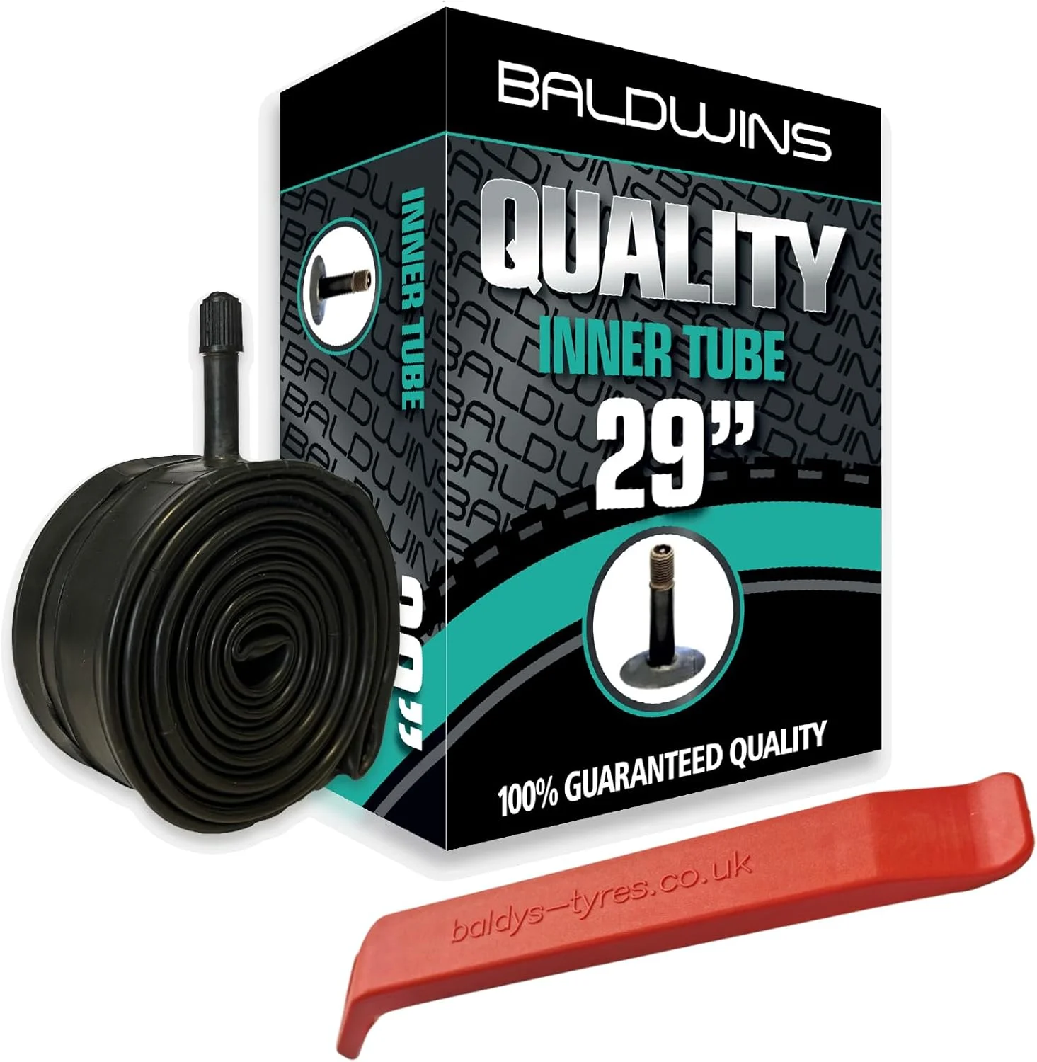 تیوب دوچرخه بالدوینز 29 اینچ، سایز 2.20 تا 2.50 (مناسب برای لاستیک های 2.20، 2.25، 2.30، 2.35، 2.40، 2.50) والف Schrader/خودرویی