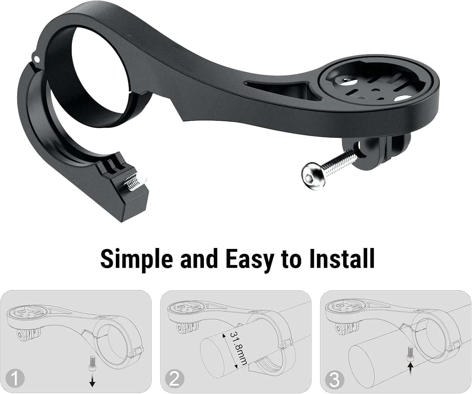 پایه جلویی TERRIFI سازگار با کامپیوتر دوچرخه گارمین اج GPS، XOSS G/G+، iGPSPORT GPS - فرمان دوچرخه 25.4mm 31.8mm نگهدارنده چراغ براکت دوربین GoPro پایه جلویی TERRIFI سازگار با کامپیوتر دوچرخه گارمین اج GPS، XOSS G/G+، iGPSPORT GPS - فرمان دوچرخه 25.4mm 31.8mm نگهدارنده چراغ براکت دوربین GoPro