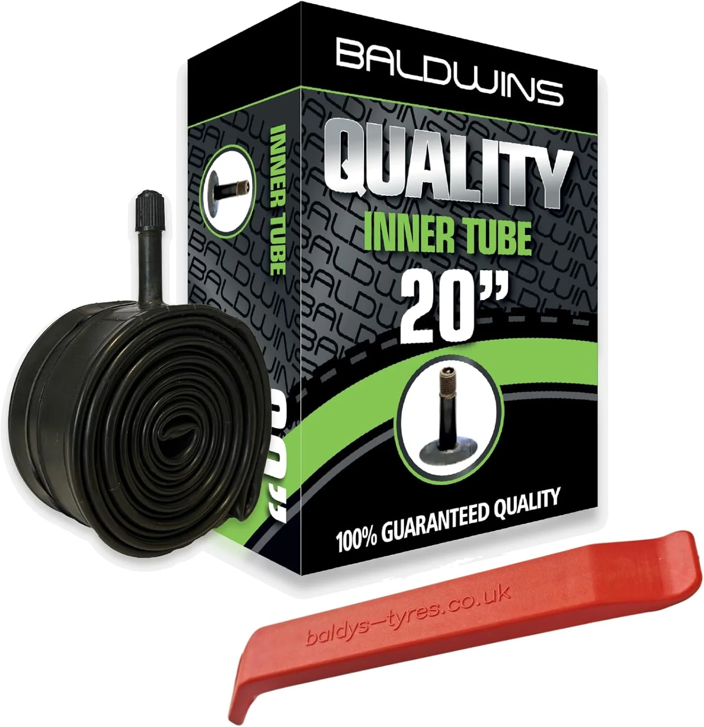 تیوب داخلی دوچرخه چاق بالدوینز سایز 20 اینچ، 20x4.0، والف شرادر 33 میلی‌متری