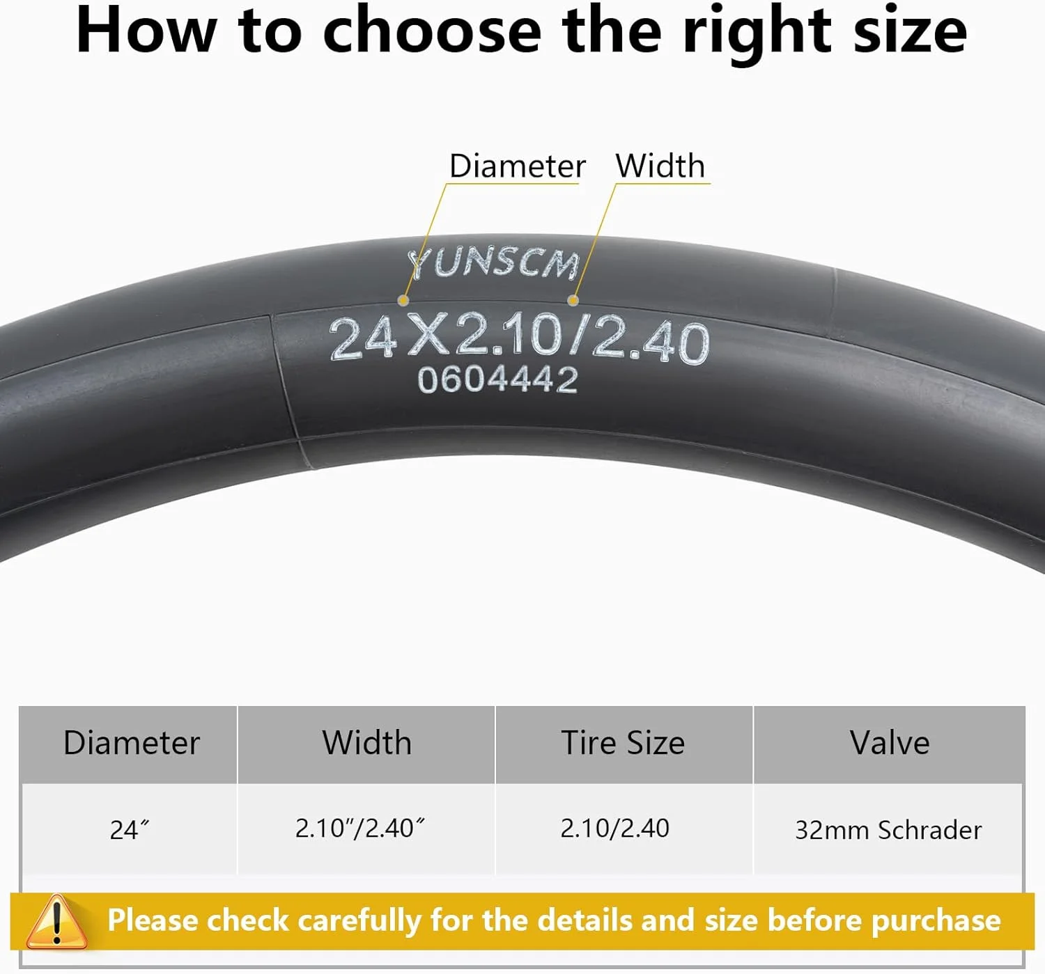 دو عدد تیوپ دوچرخه سایز ۲۴ اینچ مقاوم، مناسب برای لاستیک های ۲۴x۲.۱۰/۲.۴ با والف شرادر AV۳۲mm دو عدد تیوپ دوچرخه سایز ۲۴ اینچ مقاوم، مناسب برای لاستیک های ۲۴x۲.۱۰/۲.۴ با والف شرادر AV۳۲mm