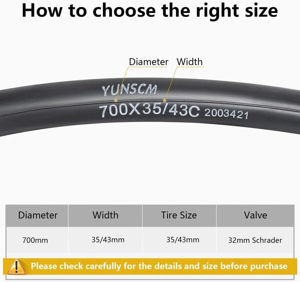 تیوب دوچرخه سنگین 700C، مناسب برای سایزهای 700x35C/38C/40C/43C، والف Schrader (35/43-622)، 2 عدد تیوب دوچرخه سنگین 700C، مناسب برای سایزهای 700x35C/38C/40C/43C، والف Schrader (35/43-622)، 2 عدد