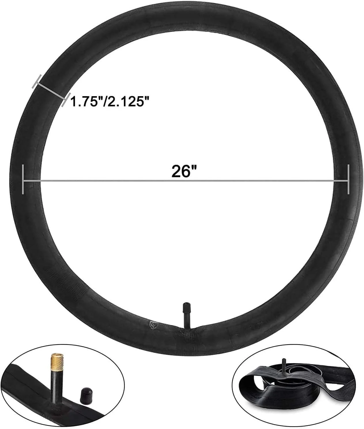 تیوب دوچرخه، بسته 2 عددی تیوب های داخلی دوچرخه 1.75/2.125 اینچی با والف شرادر، تیوب های جایگزین لاستیکی بادوام برای دوچرخه های جاده ای و کوهستانی، شامل 2 اهرم تایر تیوب دوچرخه، بسته 2 عددی تیوب های داخلی دوچرخه 1.75/2.125 اینچی با والف شرادر، تیوب های جایگزین لاستیکی بادوام برای دوچرخه های جاده ای و کوهستانی، شامل 2 اهرم تایر