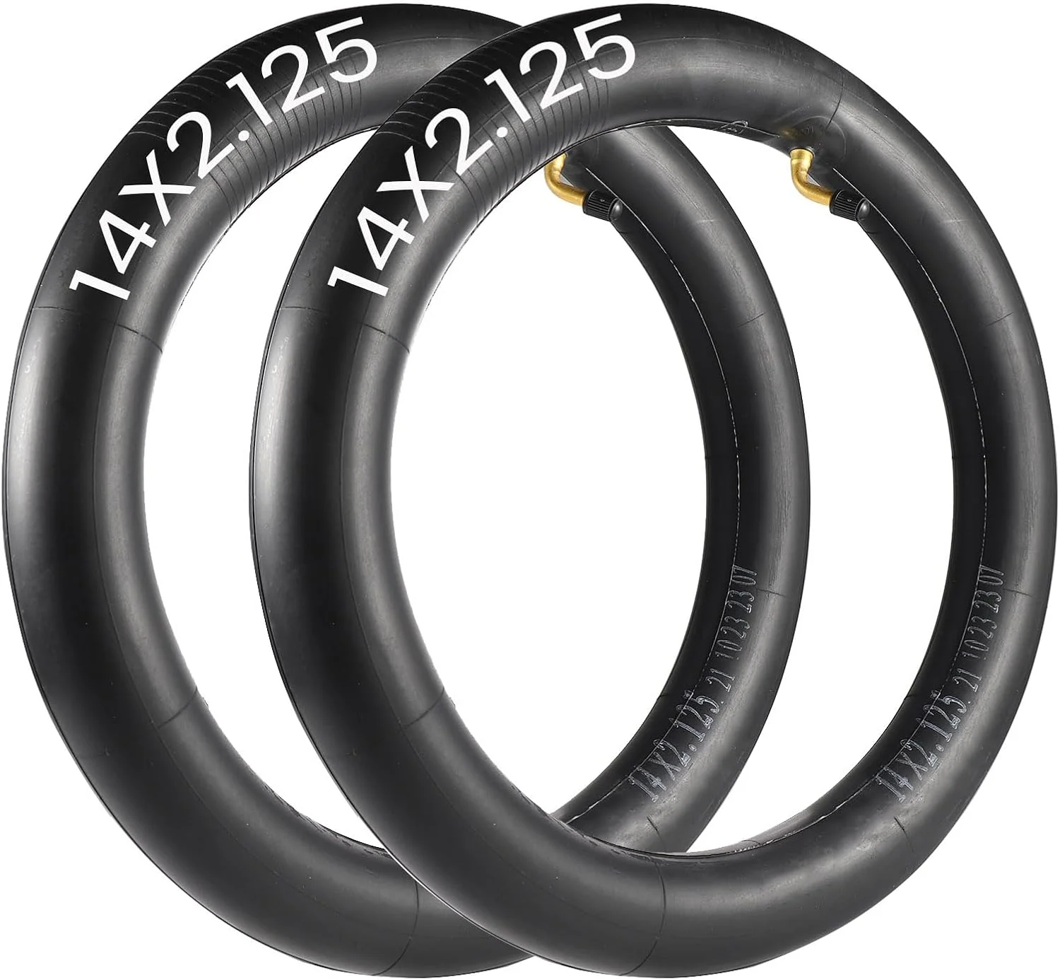 تیوب داخلی دو عددی دوچرخه 14 x 2.125 اینچی، تیوب های جایگزین دوچرخه برقی 14 اینچی با والف زاویه دار سازگار با اسکوترهای برقی، تیوب لاستیک دوچرخه برقی و غیره