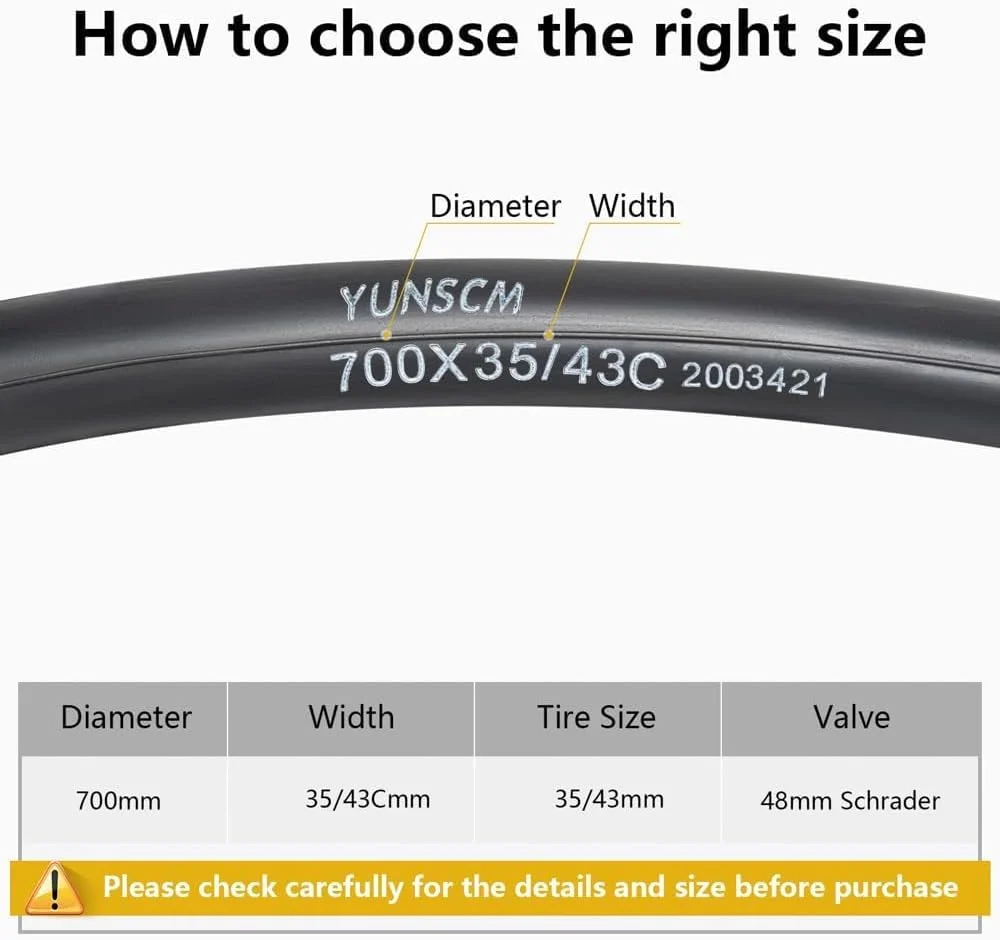 تیوب دوچرخه سنگین 700C سایز 700x35C/38C/40C/43C با والف شرادر AV48 (35/43-622)، سازگار با تیوب های دوچرخه 700x35C 700x36C 700x37C 700x38C 700x40C 700x42C 700x43C، بسته 2 عددی تیوب دوچرخه سنگین 700C سایز 700x35C/38C/40C/43C با والف شرادر AV48 (35/43-622)، سازگار با تیوب های دوچرخه 700x35C 700x36C 700x37C 700x38C 700x40C 700x42C 700x43C، بسته 2 عددی