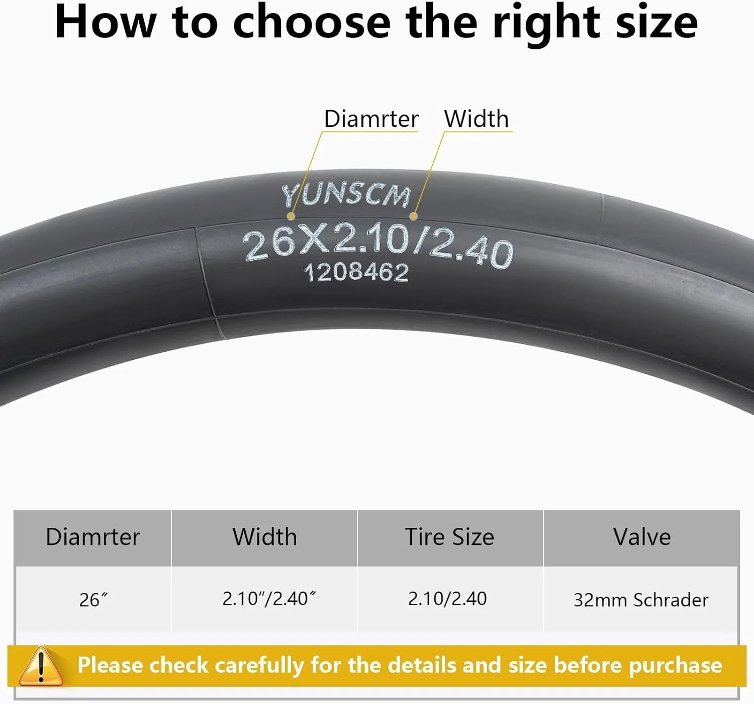 تیوب دوچرخه یوناسسیام بسته 2 عددی، سایز 26 اینچ، مناسب برای لاستیکهای 26x2.125/2.25/2.35/2.40، دریچه AV32mm Schrader، سازگار با لاستیکهای 26x2.125 26x2.25 26x2.3 26x2.35 26x2.40 تیوب دوچرخه یوناسسیام بسته 2 عددی، سایز 26 اینچ، مناسب برای لاستیکهای 26x2.125/2.25/2.35/2.40، دریچه AV32mm Schrader، سازگار با لاستیکهای 26x2.125 26x2.25 26x2.3 26x2.35 26x2.40