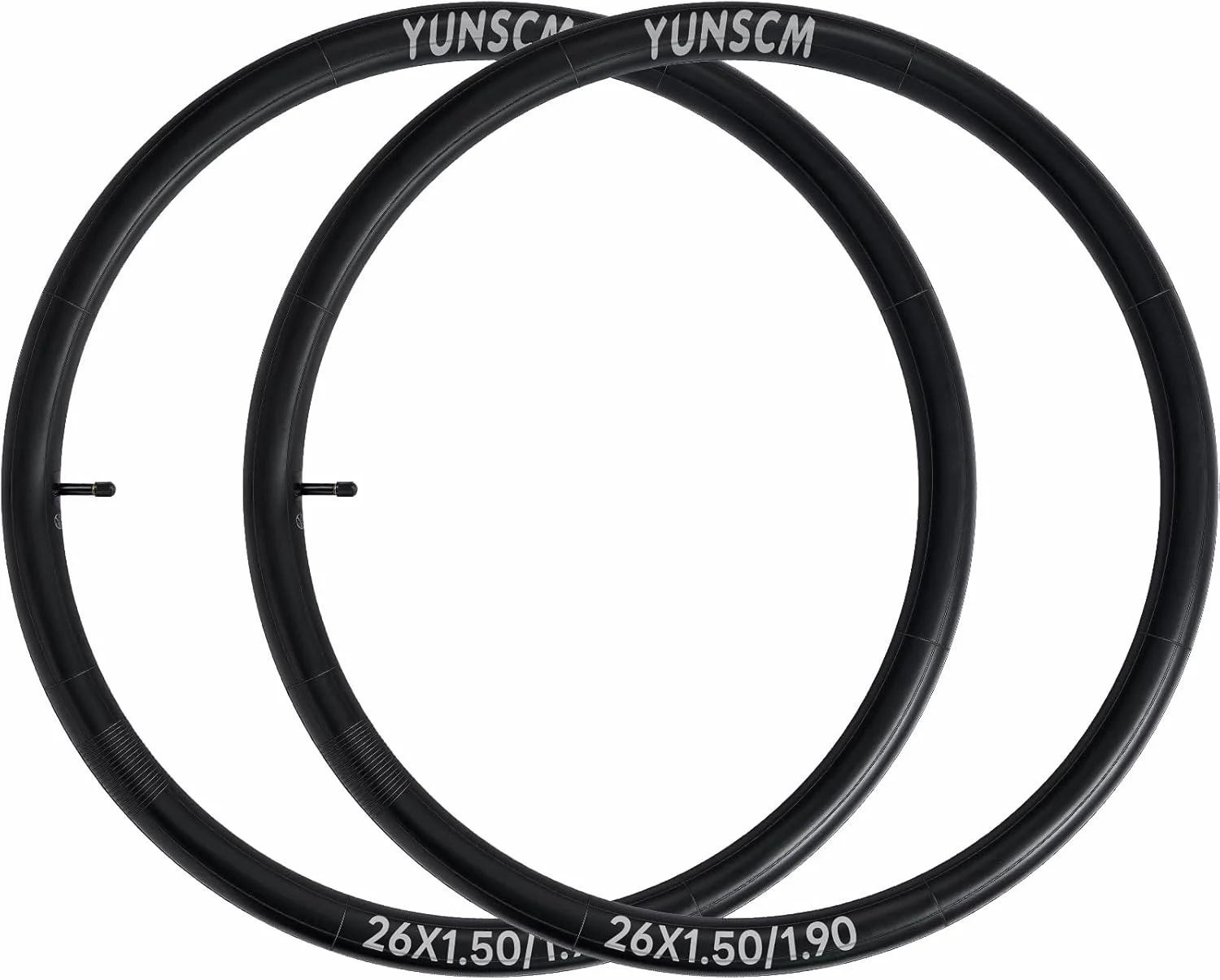 تیوب دوچرخه YUNSCM، سایز 26 اینچ، مقاوم، بسته 2 عددی، مناسب برای لاستیک های 26x1.50/1.90، والف شرادر AV32MM، سازگار با لاستیک های دوچرخه 26x1.50، 26x1.75، 26x1.90 تیوب دوچرخه YUNSCM، سایز 26 اینچ، مقاوم، بسته 2 عددی، مناسب برای لاستیک های 26x1.50/1.90، والف شرادر AV32MM، سازگار با لاستیک های دوچرخه 26x1.50، 26x1.75، 26x1.90