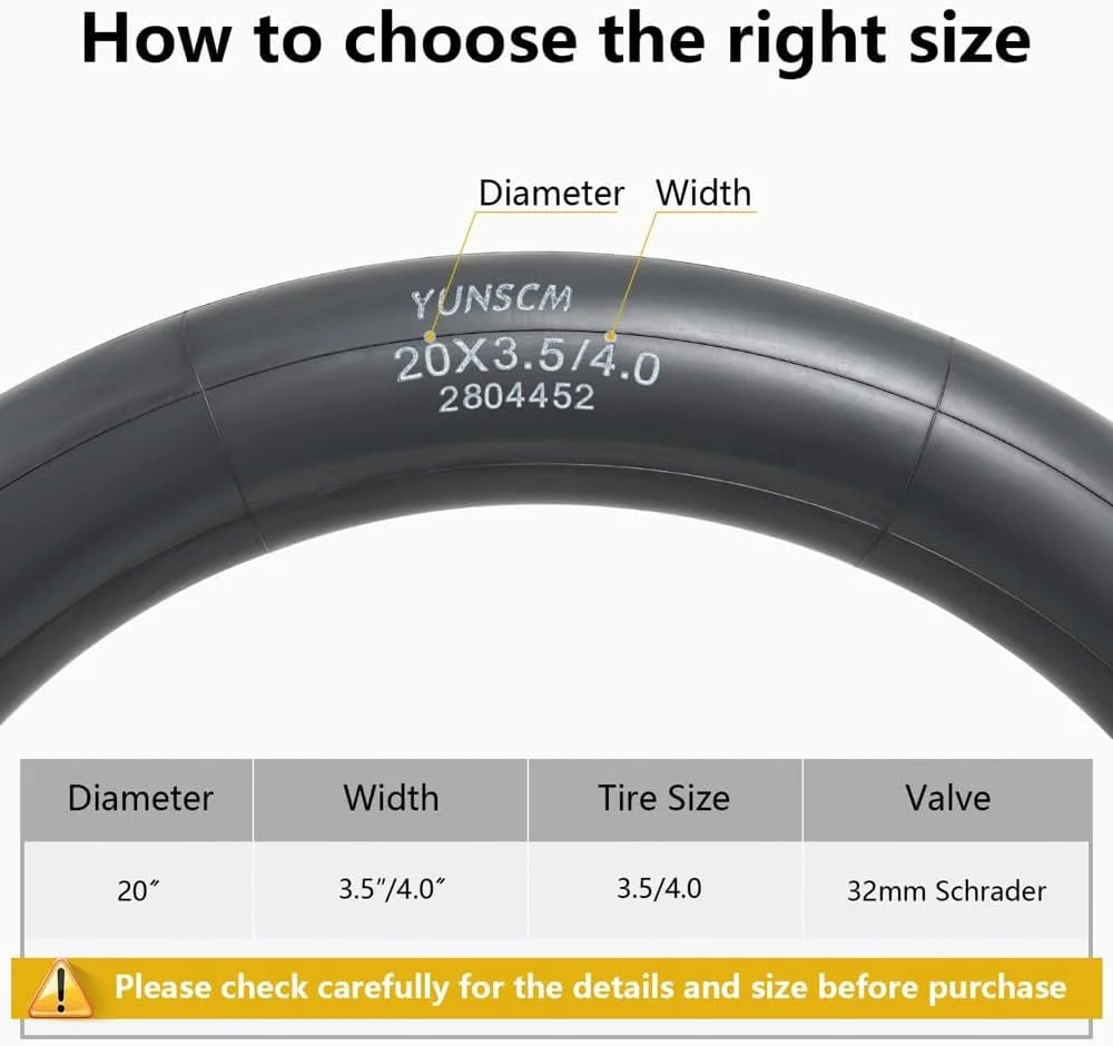 دو عدد تیوپ دوچرخه برقی 20 اینچی سنگین، لاستیک بوتیل ممتاز 20X4.0 AV32mm، سازگار با تایر های 20x3.5/4.0 دو عدد تیوپ دوچرخه برقی 20 اینچی سنگین، لاستیک بوتیل ممتاز 20X4.0 AV32mm، سازگار با تایر های 20x3.5/4.0