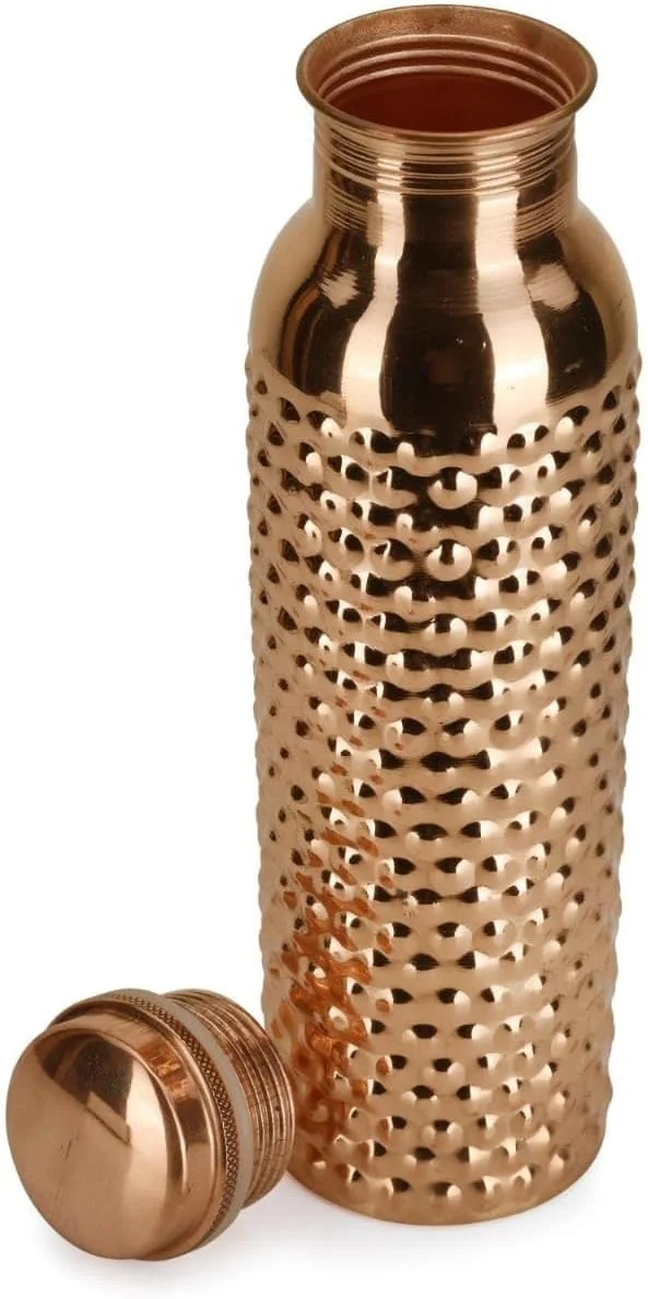 بطری آب مسی خالص با درب 900 میلی لیتر بطری آب مسی خالص با درب 900 میلی لیتر