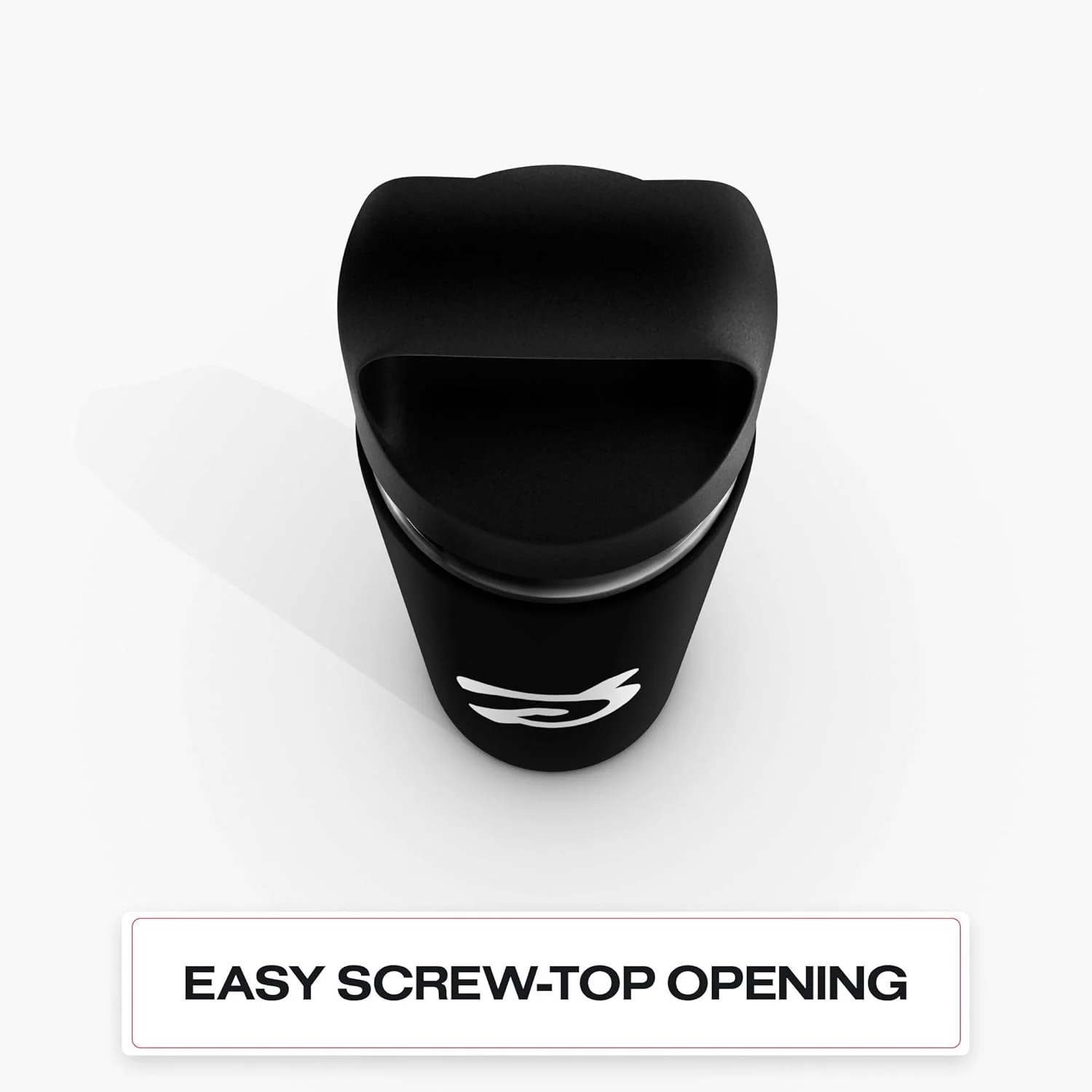 بطری آب شیشه ای پلوتون | بطری ۴۷۳ میلی لیتری با روکش سیلیکونی ضد لغزش، درب پیچی آسان و دسته مناسب حمل، مشکی