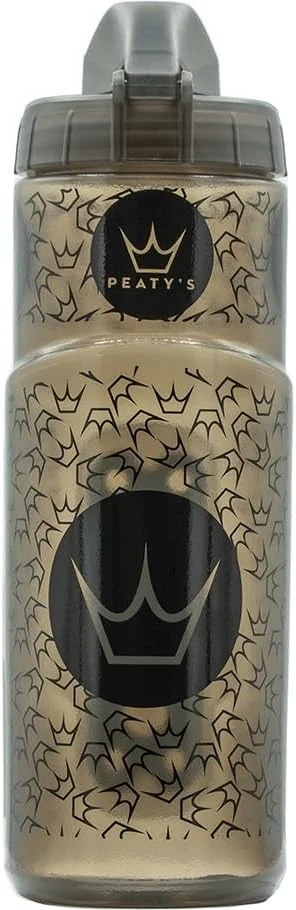 بطری آب 600 میلی لیتری دوچرخه Peaty's x Fidlock Lockin Magnetic به همراه پایه، بطری های نوشیدنی دوچرخه، لوازم جانبی دوچرخه سواری برای کوهستان و دوچرخه سواری، جایگزین ممتاز برای قفس، چرخش و رهاسازی - Mountain Clear