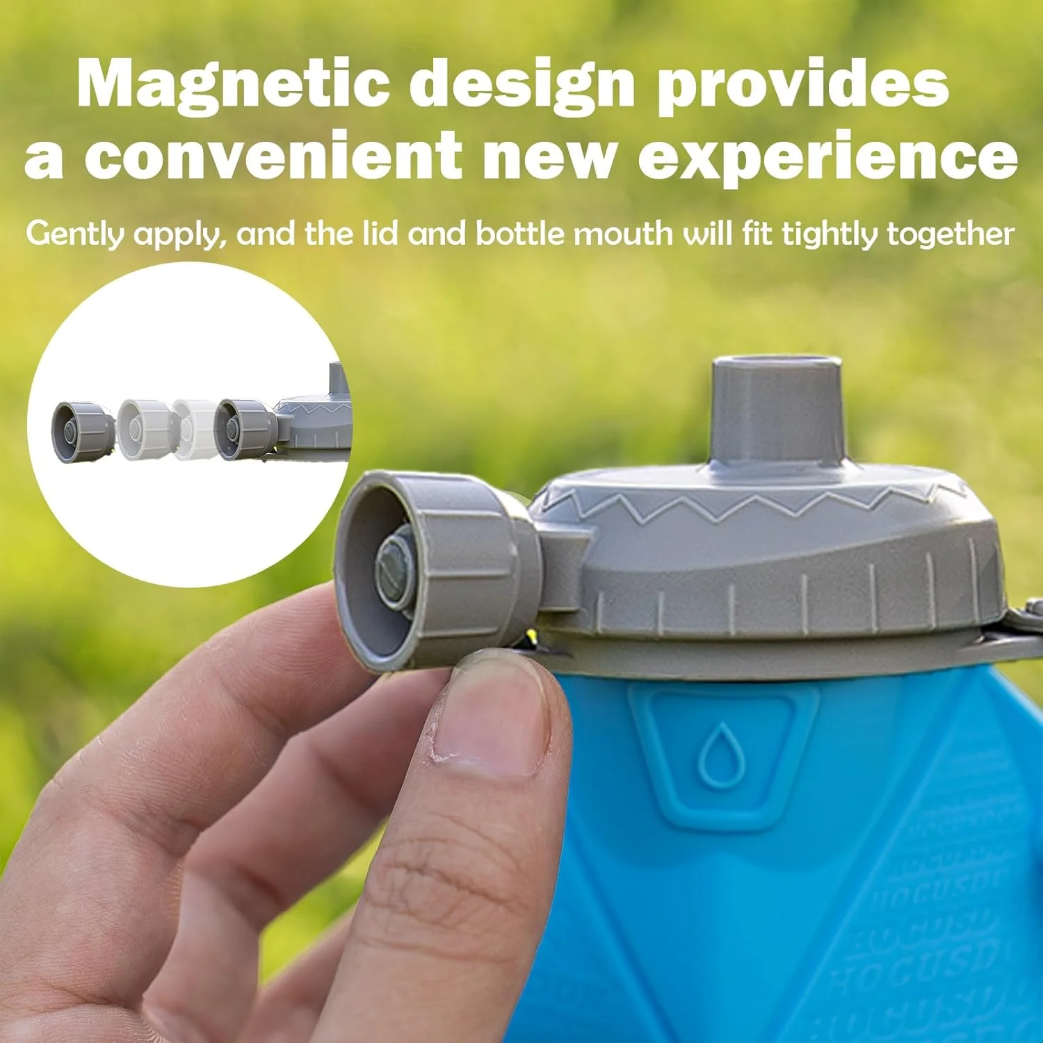 بطری آب تاشو (آبی)