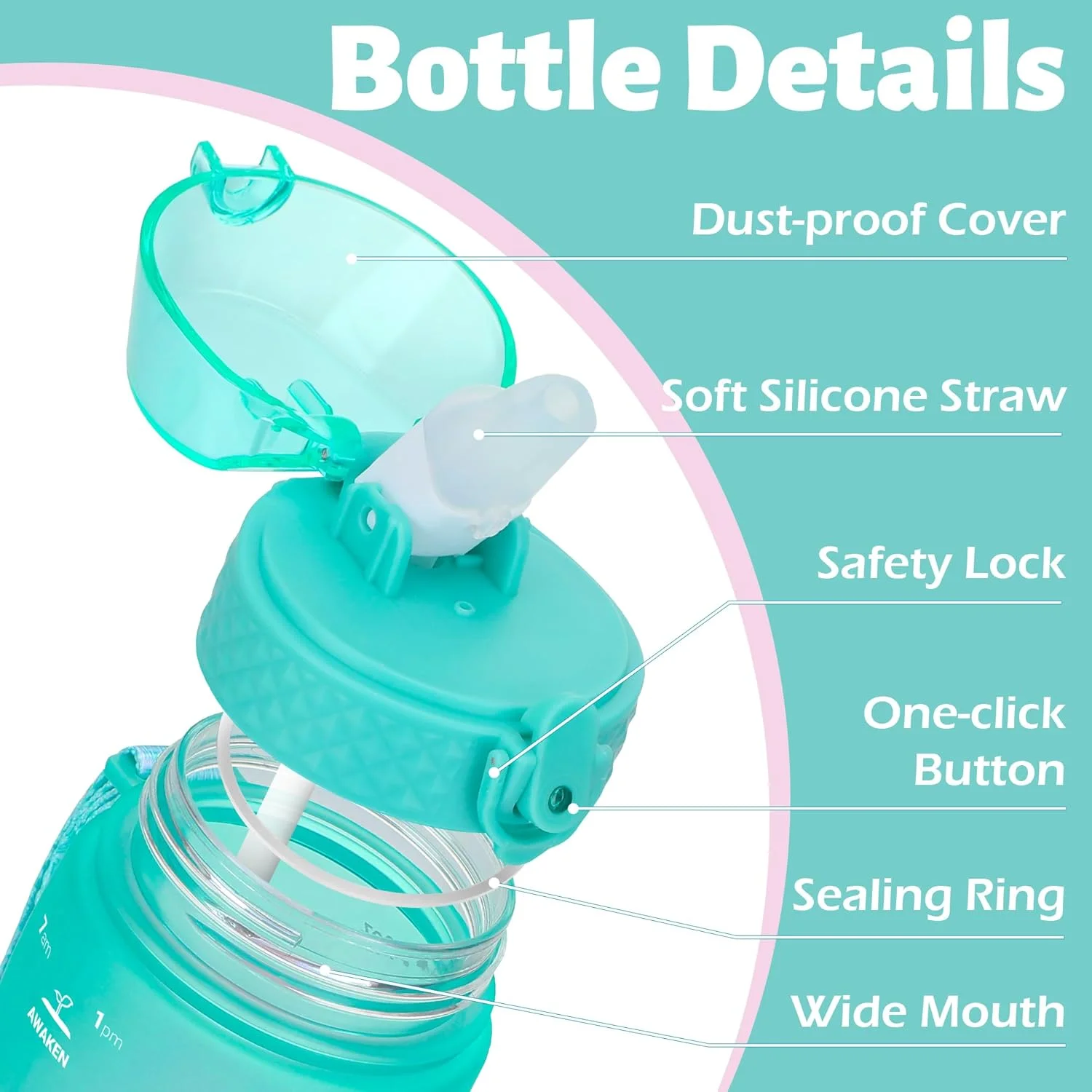 بطری آب اولدلی 750 میلی لیتری با نی، بدون BPA، از جنس تریتان، مناسب باشگاه، مدرسه، ورزش، مسافرت، ضد نشت، دارای نشانگر زمان، مناسب نوشیدن و تامین آب بدن برای کودکان، بزرگسالان، خانم ها و آقایان بطری آب اولدلی 750 میلی لیتری با نی، بدون BPA، از جنس تریتان، مناسب باشگاه، مدرسه، ورزش، مسافرت، ضد نشت، دارای نشانگر زمان، مناسب نوشیدن و تامین آب بدن برای کودکان، بزرگسالان، خانم ها و آقایان