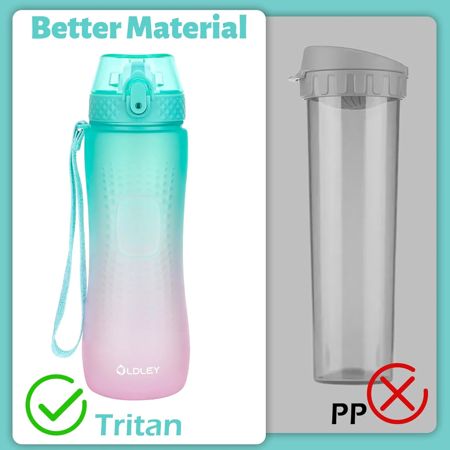 بطری آب اولدلی 750 میلی لیتری با نی، بدون BPA، از جنس تریتان، مناسب باشگاه، مدرسه، ورزش، مسافرت، ضد نشت، دارای نشانگر زمان، مناسب نوشیدن و تامین آب بدن برای کودکان، بزرگسالان، خانم ها و آقایان بطری آب اولدلی 750 میلی لیتری با نی، بدون BPA، از جنس تریتان، مناسب باشگاه، مدرسه، ورزش، مسافرت، ضد نشت، دارای نشانگر زمان، مناسب نوشیدن و تامین آب بدن برای کودکان، بزرگسالان، خانم ها و آقایان