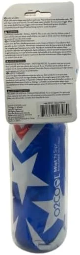 بطری فشاری عایق دار O2COOL ArcticSqueeze مدل Mist 'N Sip، حجم 20 اونس، قرمز، سفید و آبی، HMLDP07