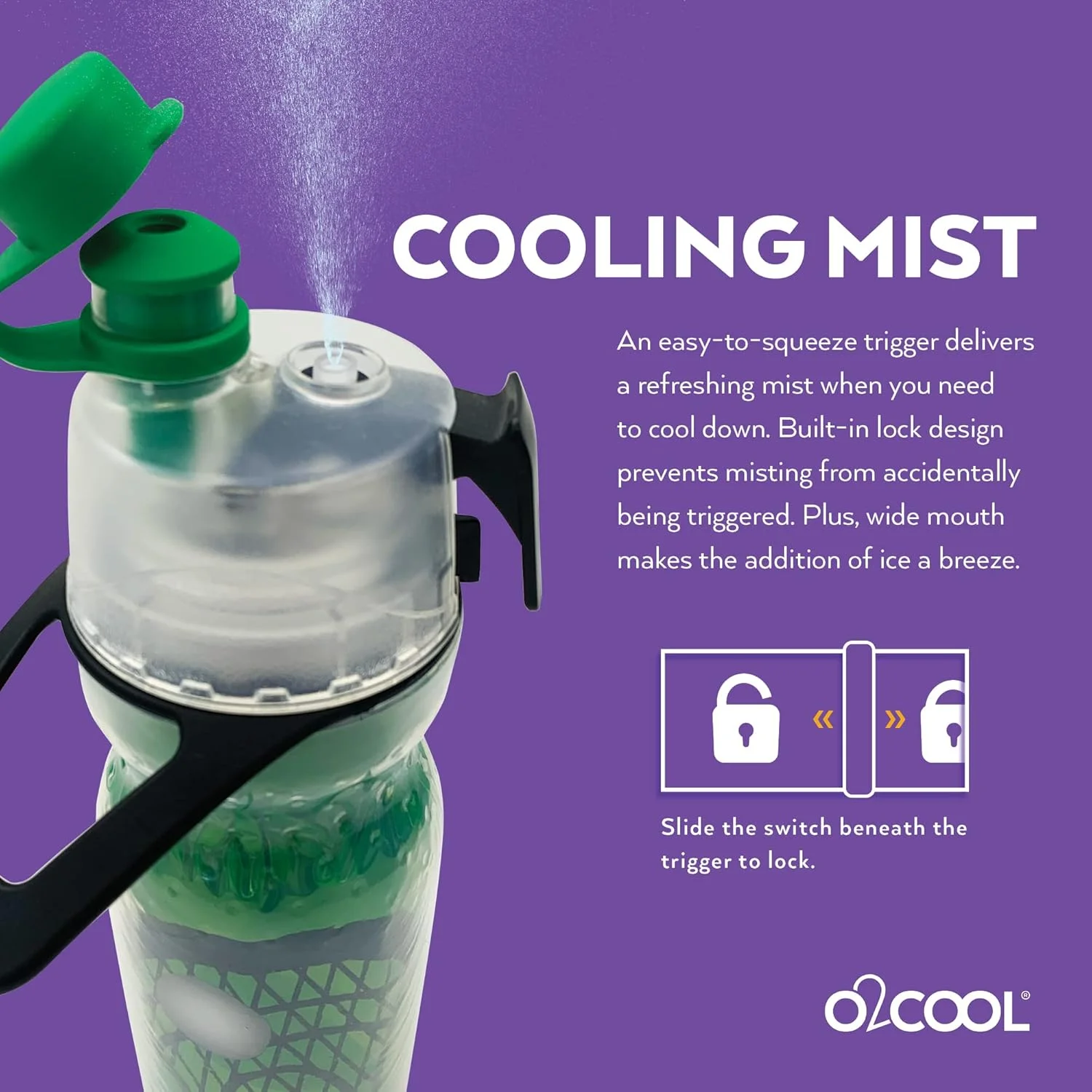 بطری آب عایق دار O2COOL مدل Mist N' Sip - حجم 20 اونس، رنگ لاکراس | عملکرد 2 در 1، عایق دو جداره، فاقد BPA | ایده آل برای ورزش، دوچرخه سواری و فعالیت های خارج از منزل بطری آب عایق دار O2COOL مدل Mist N' Sip - حجم 20 اونس، رنگ لاکراس | عملکرد 2 در 1، عایق دو جداره، فاقد BPA | ایده آل برای ورزش، دوچرخه سواری و فعالیت های خارج از منزل