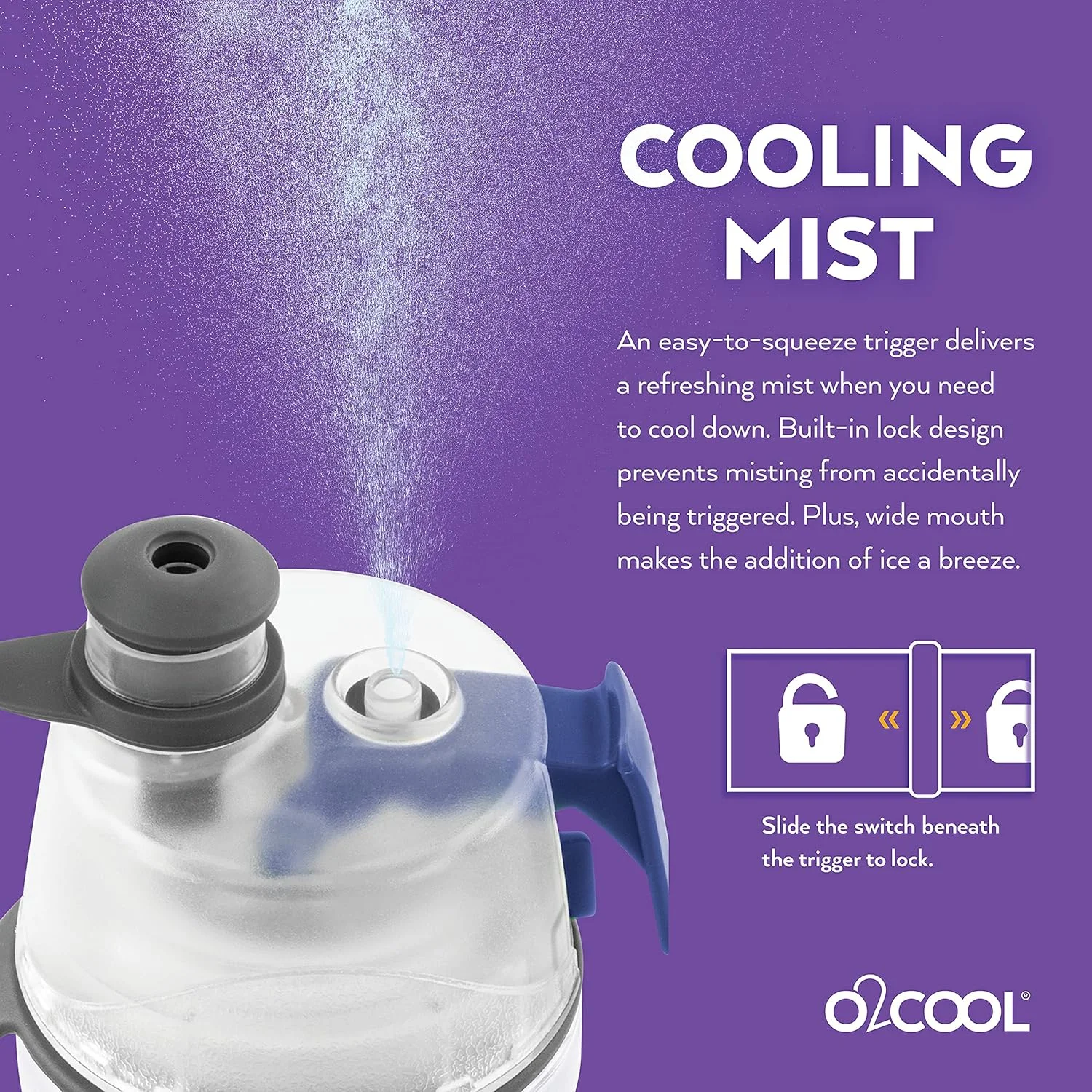 بطری آب پاششی O2COOL مدل Mist 'N Sip، بطری ورزشی چندبار مصرف با قابلیت دوگانه آب پاشی و نوشیدن، دارای دهانه بدون نشتی - 600 میلی لیتر (طرح استتار آبی) بطری آب پاششی O2COOL مدل Mist 'N Sip، بطری ورزشی چندبار مصرف با قابلیت دوگانه آب پاشی و نوشیدن، دارای دهانه بدون نشتی - 600 میلی لیتر (طرح استتار آبی)