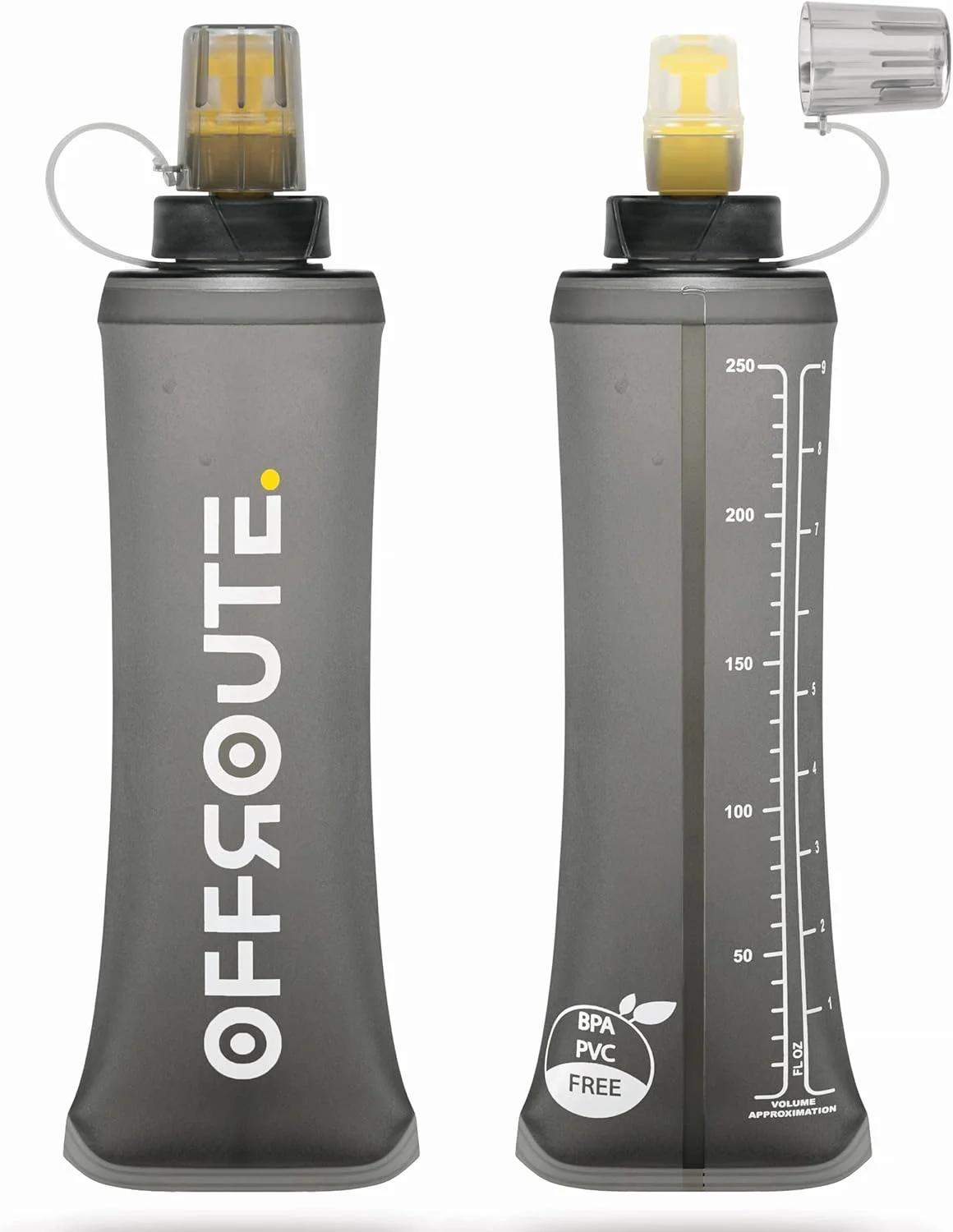 دو عدد قمقمه آب نرم 250 میلی لیتری | فلاسک های تاشو سبک وزن | ضد نشت | بدون BPA | مناسب برای جلیقه های دویدن | دویدن در مسیر و ماراتن | آبرسانی در فضای باز