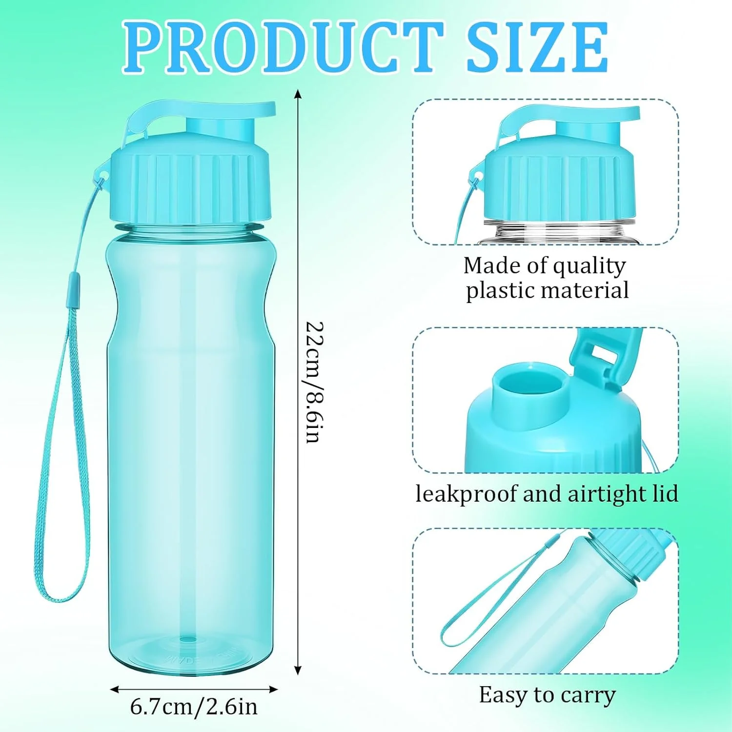 بسته 20 عددی بطری آب پلاستیکی برای کودکان، بطری ورزشی 500 میلی لیتری با درب تاشو و بند برای بزرگسالان، بطری های آب سبک و ضد نشت برای کمپینگ، باشگاه، مهمانی، مسافرت در فضای باز بسته 20 عددی بطری آب پلاستیکی برای کودکان، بطری ورزشی 500 میلی لیتری با درب تاشو و بند برای بزرگسالان، بطری های آب سبک و ضد نشت برای کمپینگ، باشگاه، مهمانی، مسافرت در فضای باز