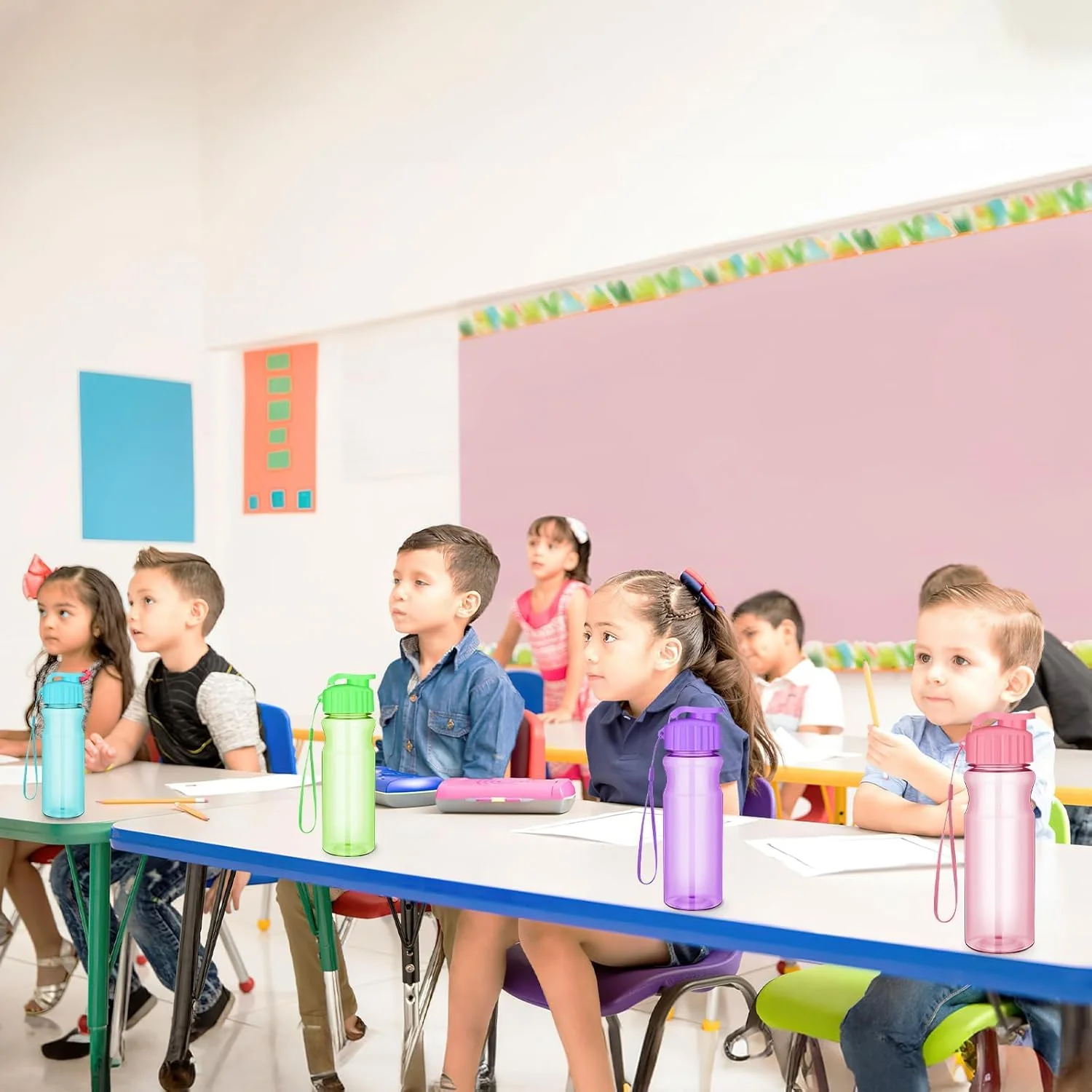 بسته 20 عددی بطری آب پلاستیکی برای کودکان، بطری ورزشی 500 میلی لیتری با درب تاشو و بند برای بزرگسالان، بطری های آب سبک و ضد نشت برای کمپینگ، باشگاه، مهمانی، مسافرت در فضای باز بسته 20 عددی بطری آب پلاستیکی برای کودکان، بطری ورزشی 500 میلی لیتری با درب تاشو و بند برای بزرگسالان، بطری های آب سبک و ضد نشت برای کمپینگ، باشگاه، مهمانی، مسافرت در فضای باز