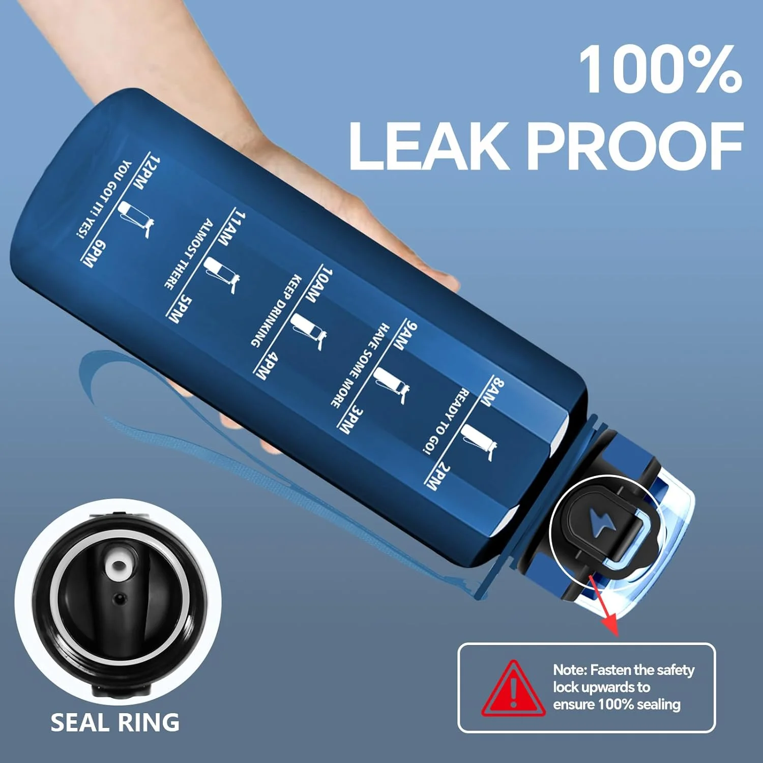 بطری نوشیدنی 1.5 لیتری، بطری آب ورزشی، ضد نشت، برای بزرگسالان، بطری آب با نی، تمیز کردن آسان، مناسب برای نوشیدنی های گازدار، برای باشگاه، فضای باز، مدرسه، ورزشگاه