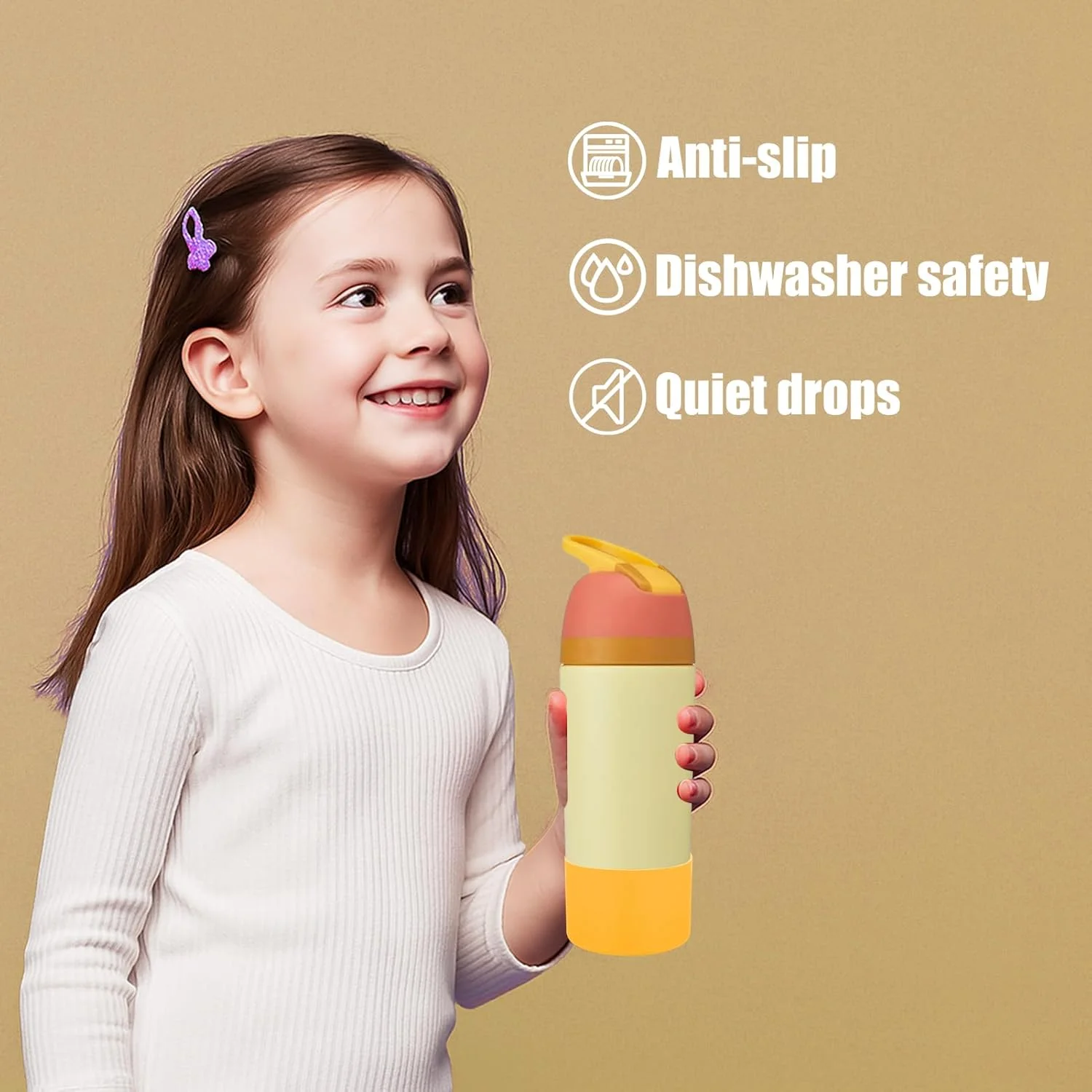 محافظ سیلیکونی بطری آب کودک میتی رین، سازگار با بطری آب 16 و 14 اونسی Owala Kids (زرد طلایی، 2 عددی) محافظ سیلیکونی بطری آب کودک میتی رین، سازگار با بطری آب 16 و 14 اونسی Owala Kids (زرد طلایی، 2 عددی)