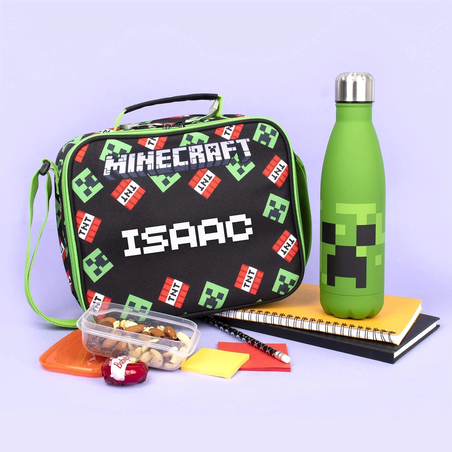 ماینکرافت - قمقمه آب استیل - طرح کریپر سبز - قمقمه آب قابل استفاده مجدد کودکانه - 750 میلی لیتر ماینکرافت - قمقمه آب استیل - طرح کریپر سبز - قمقمه آب قابل استفاده مجدد کودکانه - 750 میلی لیتر