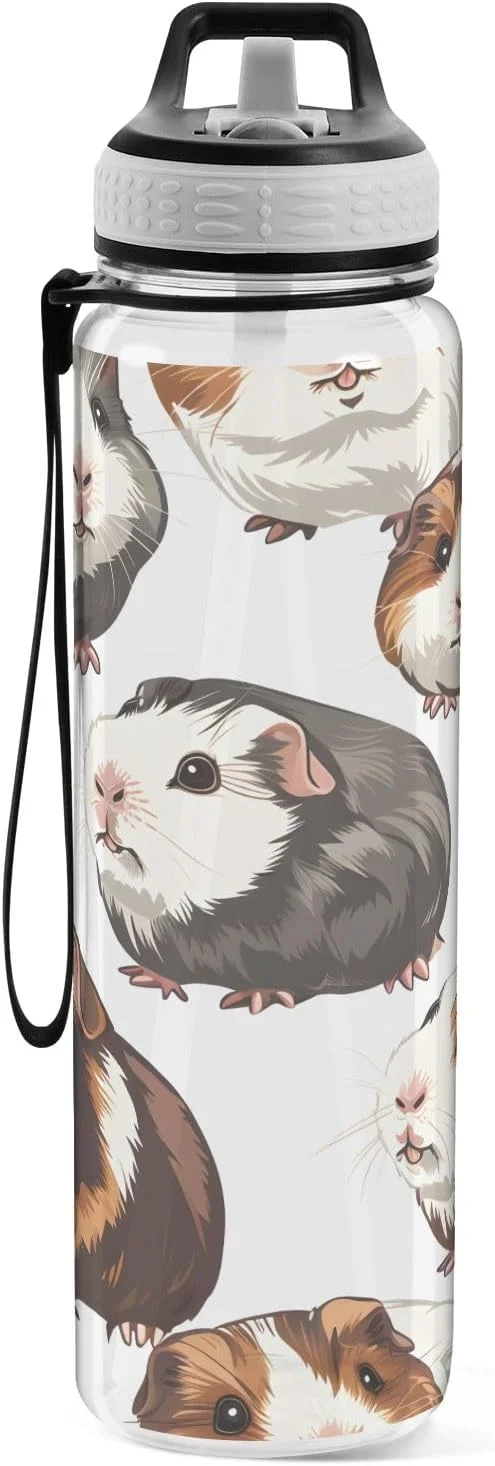 بطری آب خوکچه هندی خنده دار Mnsruu با نی، بطری ورزشی 1 لیتری، تریتان بدون BPA، بطری نوشیدنی شفاف برای بزرگسالان، مدرسه، باشگاه، مسافرت در فضای باز بطری آب خوکچه هندی خنده دار Mnsruu با نی، بطری ورزشی 1 لیتری، تریتان بدون BPA، بطری نوشیدنی شفاف برای بزرگسالان، مدرسه، باشگاه، مسافرت در فضای باز