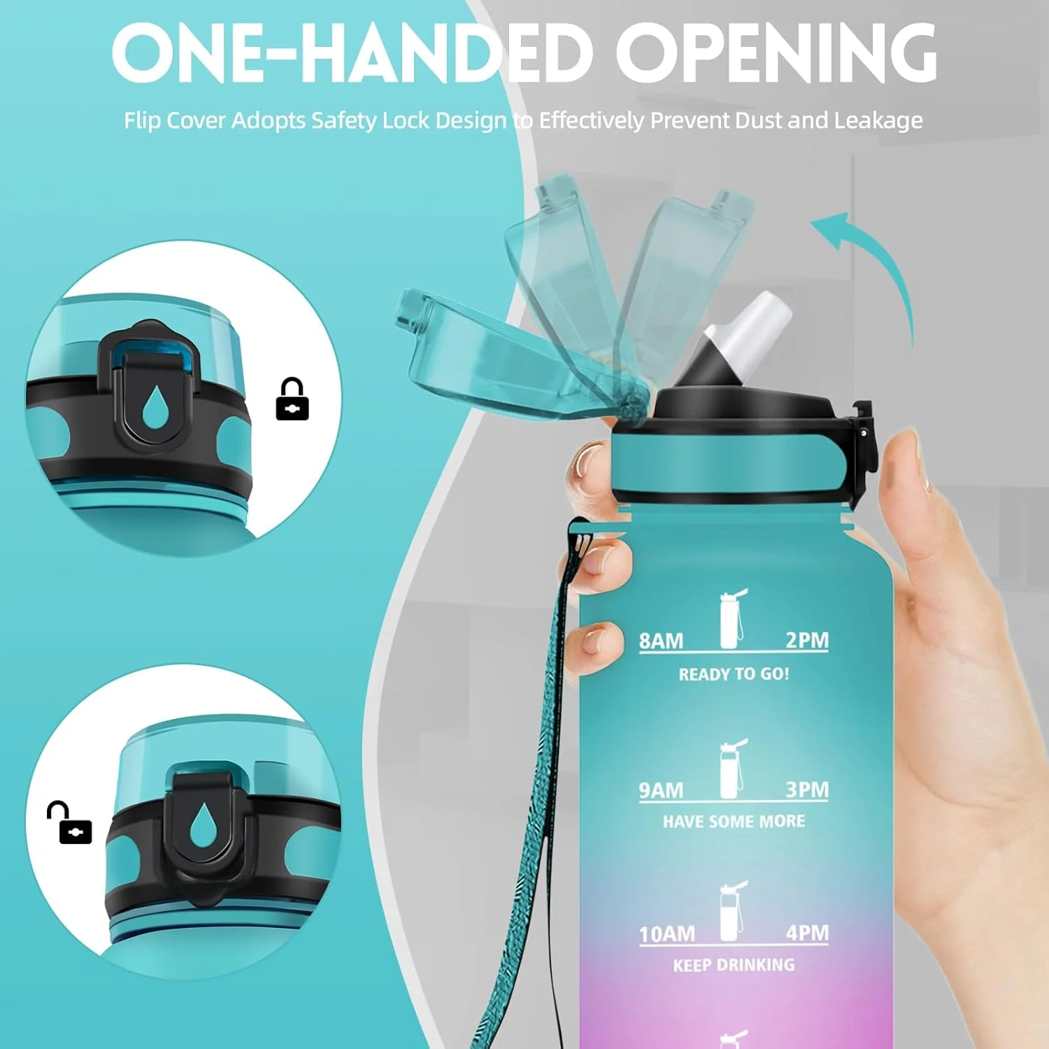 بطری آب، بطری آب 1.5 لیتری، بطری آب ورزشی با نشانگر زمان، بطری نوشیدنی با نی، بطری نوشیدنی برای نوشیدنی های گازدار، قابل حمل، برای یوگا، کمپینگ، دویدن بطری آب، بطری آب 1.5 لیتری، بطری آب ورزشی با نشانگر زمان، بطری نوشیدنی با نی، بطری نوشیدنی برای نوشیدنی های گازدار، قابل حمل، برای یوگا، کمپینگ، دویدن