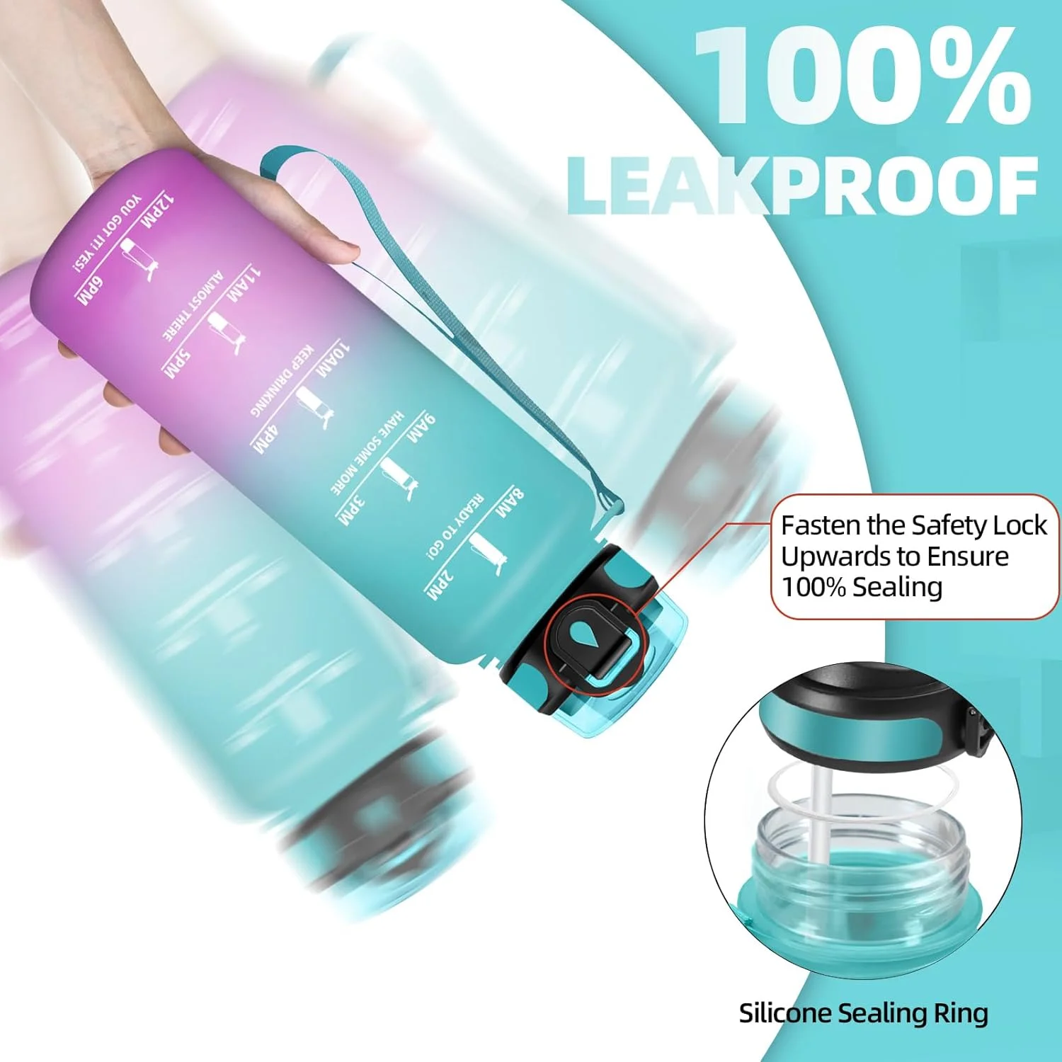 بطری آب، بطری آب 1.5 لیتری، بطری آب ورزشی با نشانگر زمان، بطری نوشیدنی با نی، بطری نوشیدنی برای نوشیدنی های گازدار، قابل حمل، برای یوگا، کمپینگ، دویدن بطری آب، بطری آب 1.5 لیتری، بطری آب ورزشی با نشانگر زمان، بطری نوشیدنی با نی، بطری نوشیدنی برای نوشیدنی های گازدار، قابل حمل، برای یوگا، کمپینگ، دویدن