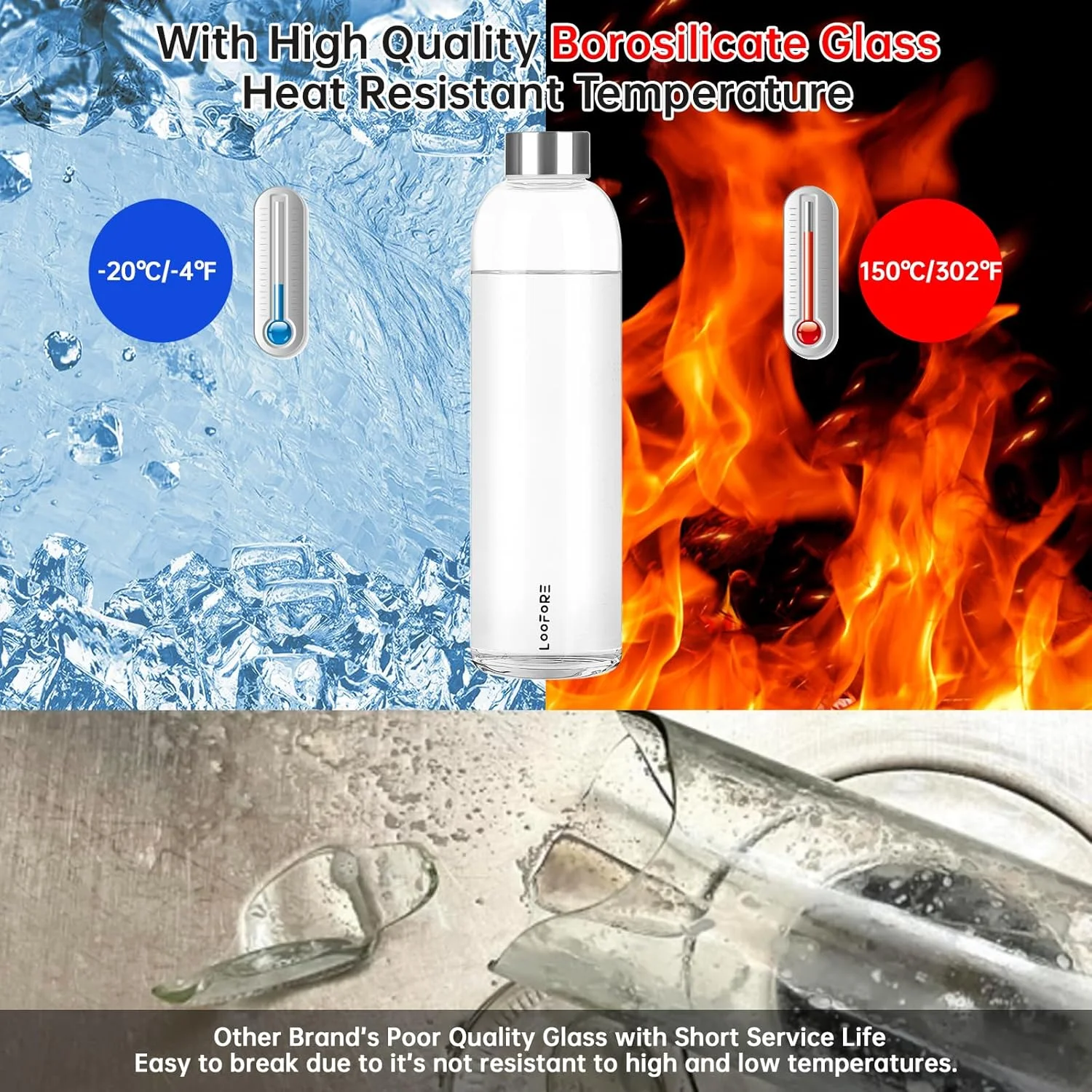 بطری شیشه ای 1 لیتری / بطری نوشیدنی شیشه ای 1000 میلی لیتری با آستین نئوپرن، بطری آب بدون BPA، قابل شستشو در ماشین ظرفشویی، بطری آب برای نوشیدنی های گازدار، زیتونی سبز بطری شیشه ای 1 لیتری / بطری نوشیدنی شیشه ای 1000 میلی لیتری با آستین نئوپرن، بطری آب بدون BPA، قابل شستشو در ماشین ظرفشویی، بطری آب برای نوشیدنی های گازدار، زیتونی سبز