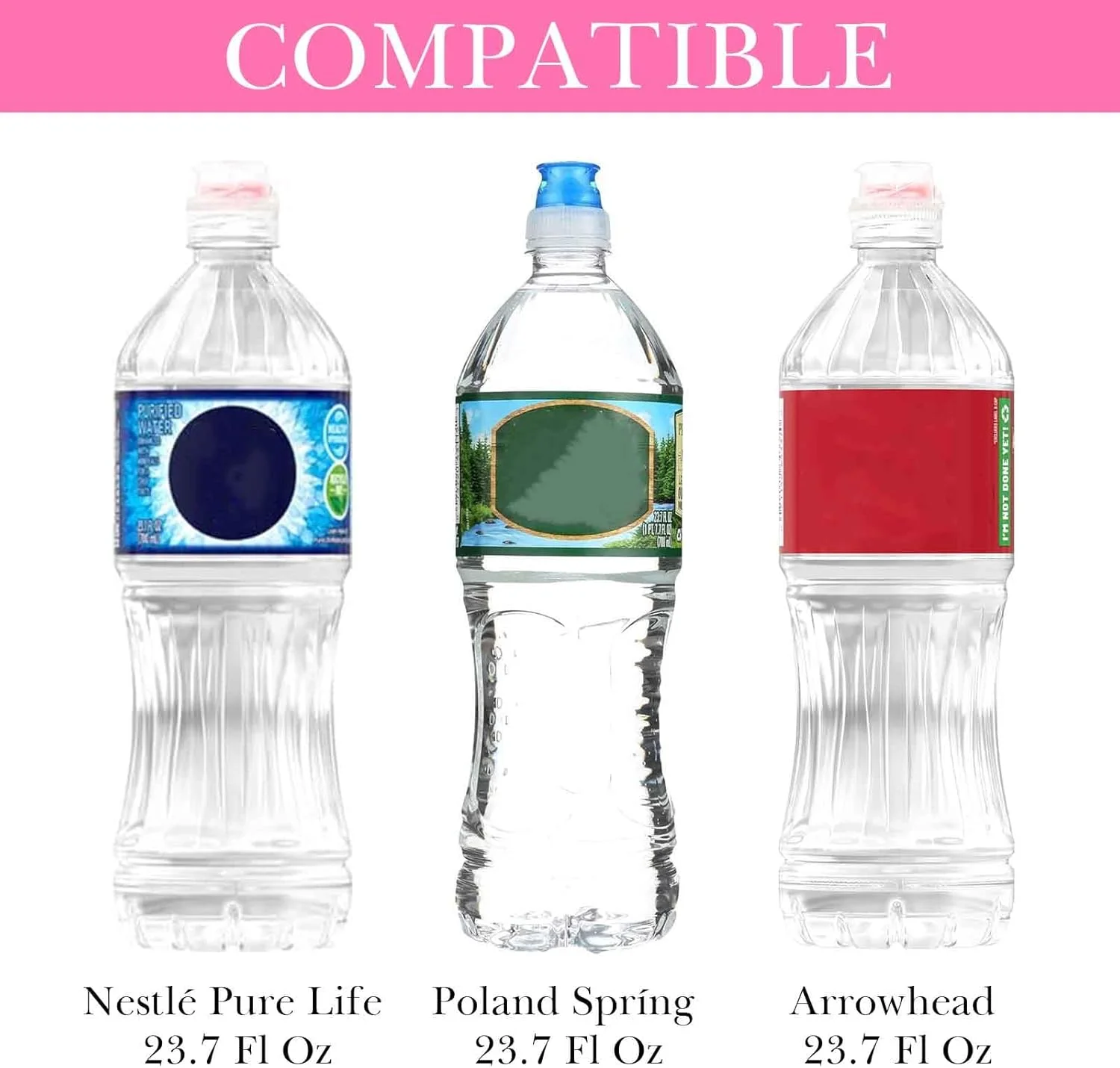 محافظ بطری آب ورزشی Linkidea سازگار با بطری های آب 700 میلی لیتری، نگهدارنده عایق دار مخملی نئوپرن با زیپ و قفل، صورتی