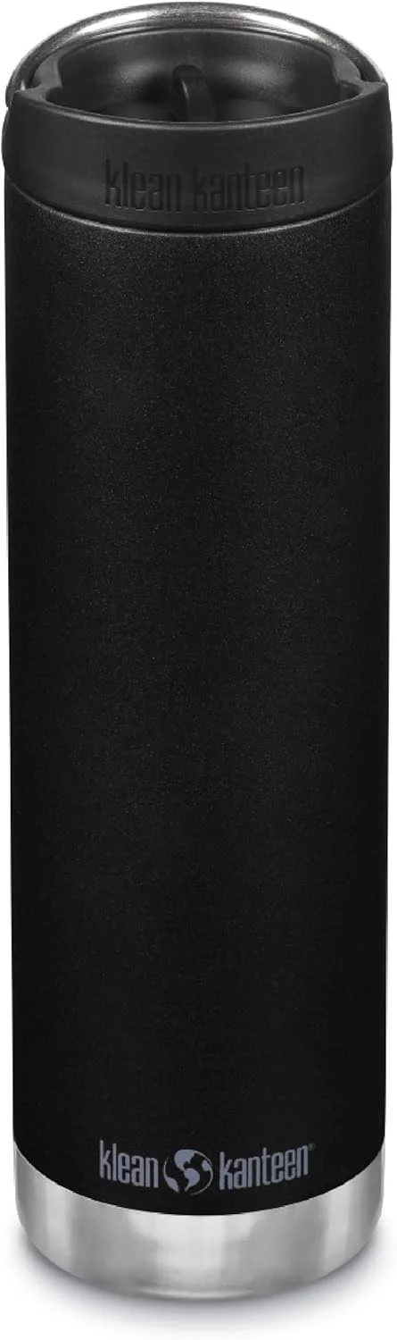 فلاسک عایق استیل ضد زنگ دهانه پهن کلین کینتین مدل TKWide با درب مشکی VI، ظرفیت 592 میلی لیتر