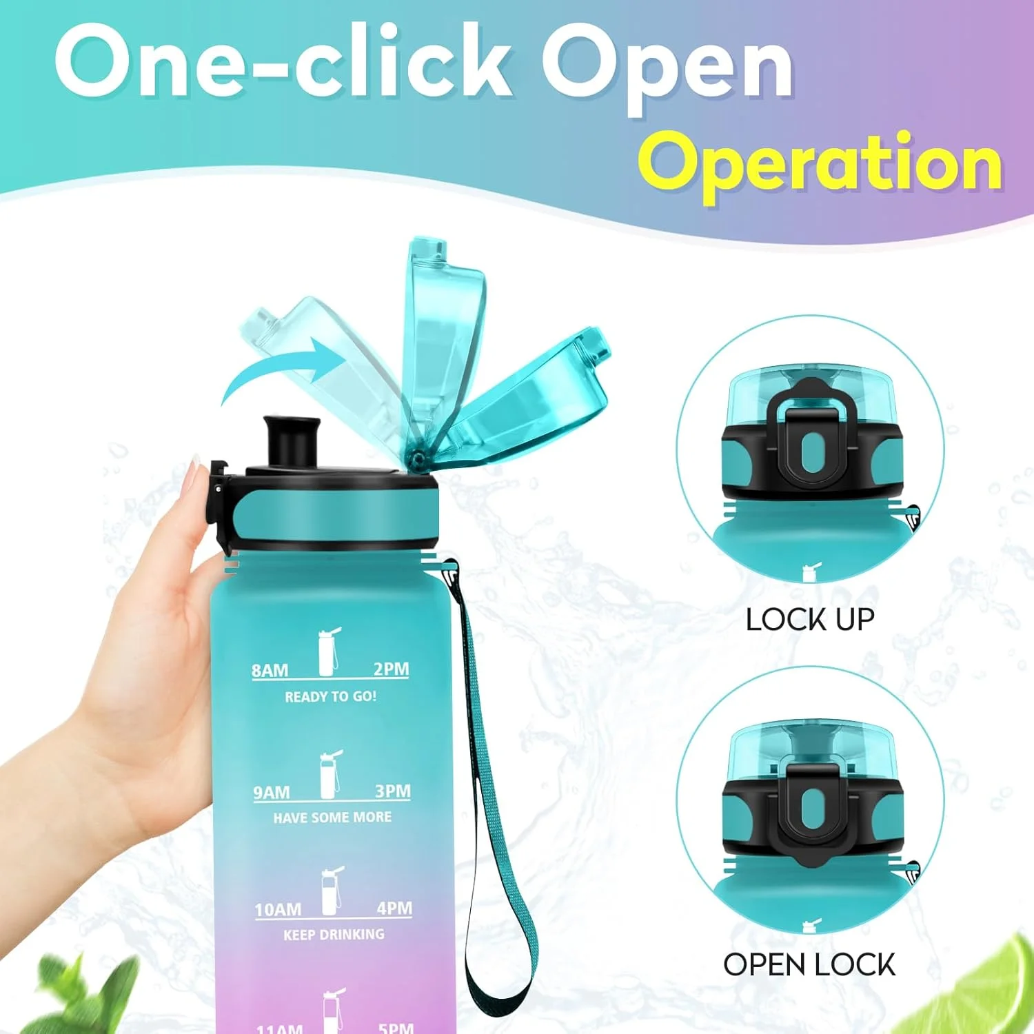 بطری ورزشی KollyKolla، بطری ورزشی 1 لیتری، بطری آب 1 لیتری با نشانگر زمان و فیلتر، ضد آب، بدون BPA، بطری آب برای کودکان، بزرگسالان، مدرسه، دوچرخه سواری، تناسب اندام، دفتر، باشگاه بطری ورزشی KollyKolla، بطری ورزشی 1 لیتری، بطری آب 1 لیتری با نشانگر زمان و فیلتر، ضد آب، بدون BPA، بطری آب برای کودکان، بزرگسالان، مدرسه، دوچرخه سواری، تناسب اندام، دفتر، باشگاه