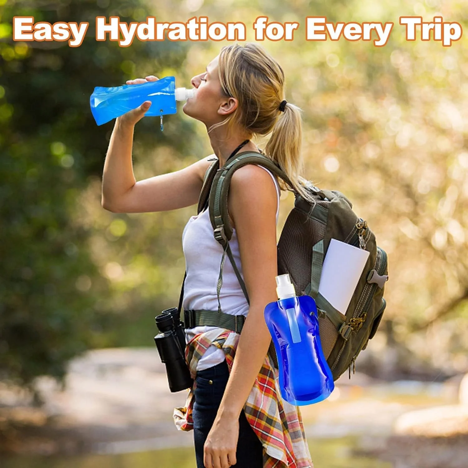 بطری ورزشی تاشو، 6 عدد قمقمه آب پلاستیکی تاشو، کیسه های آب تاشو، فلاسک نوشیدنی، کیسه های نوشیدنی قابل استفاده مجدد با گیره برای ورزش های فضای باز، دوچرخه سواری، پیاده روی، مسافرت بطری ورزشی تاشو، 6 عدد قمقمه آب پلاستیکی تاشو، کیسه های آب تاشو، فلاسک نوشیدنی، کیسه های نوشیدنی قابل استفاده مجدد با گیره برای ورزش های فضای باز، دوچرخه سواری، پیاده روی، مسافرت