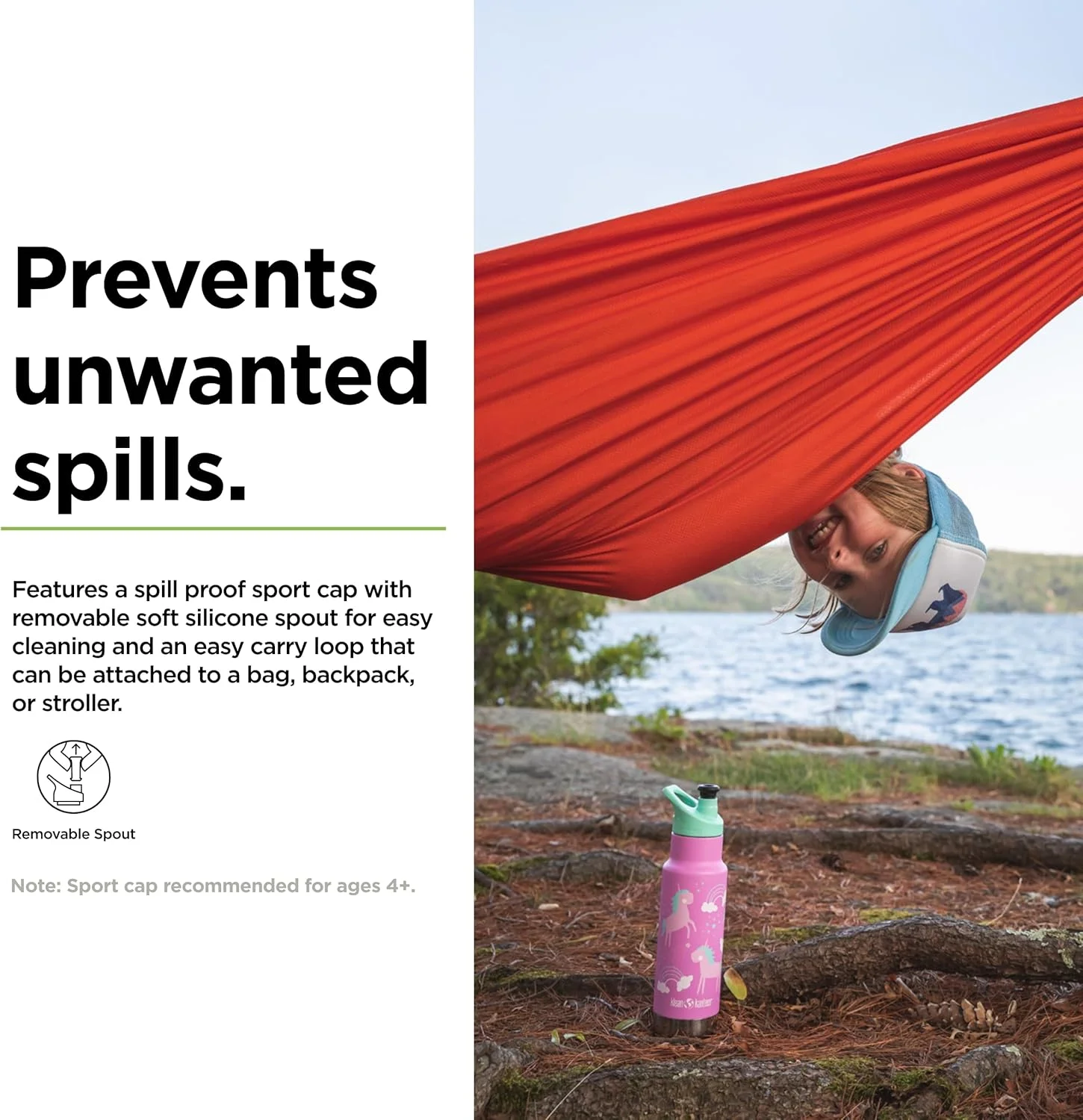 قمقمه باریک استیل 12 اونسی کودک کلین کانteen مدل کلاسیک (همراه با سرپوش ورزشی) طرح اسب تک شاخ قمقمه باریک استیل 12 اونسی کودک کلین کانteen مدل کلاسیک (همراه با سرپوش ورزشی) طرح اسب تک شاخ