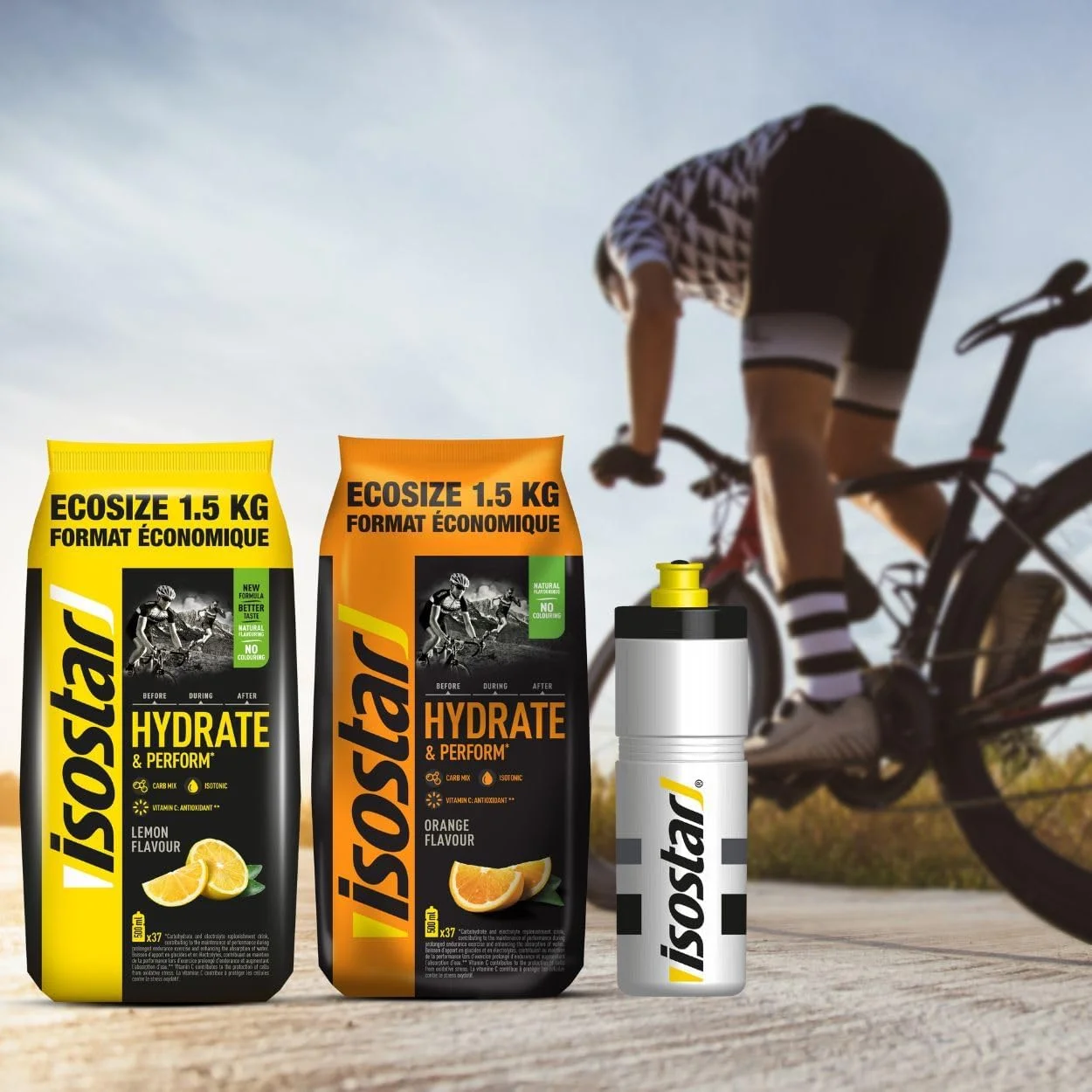 بطری ورزشی ایزواستار ۷۵۰ میلی لیتری سفید با درب محکم