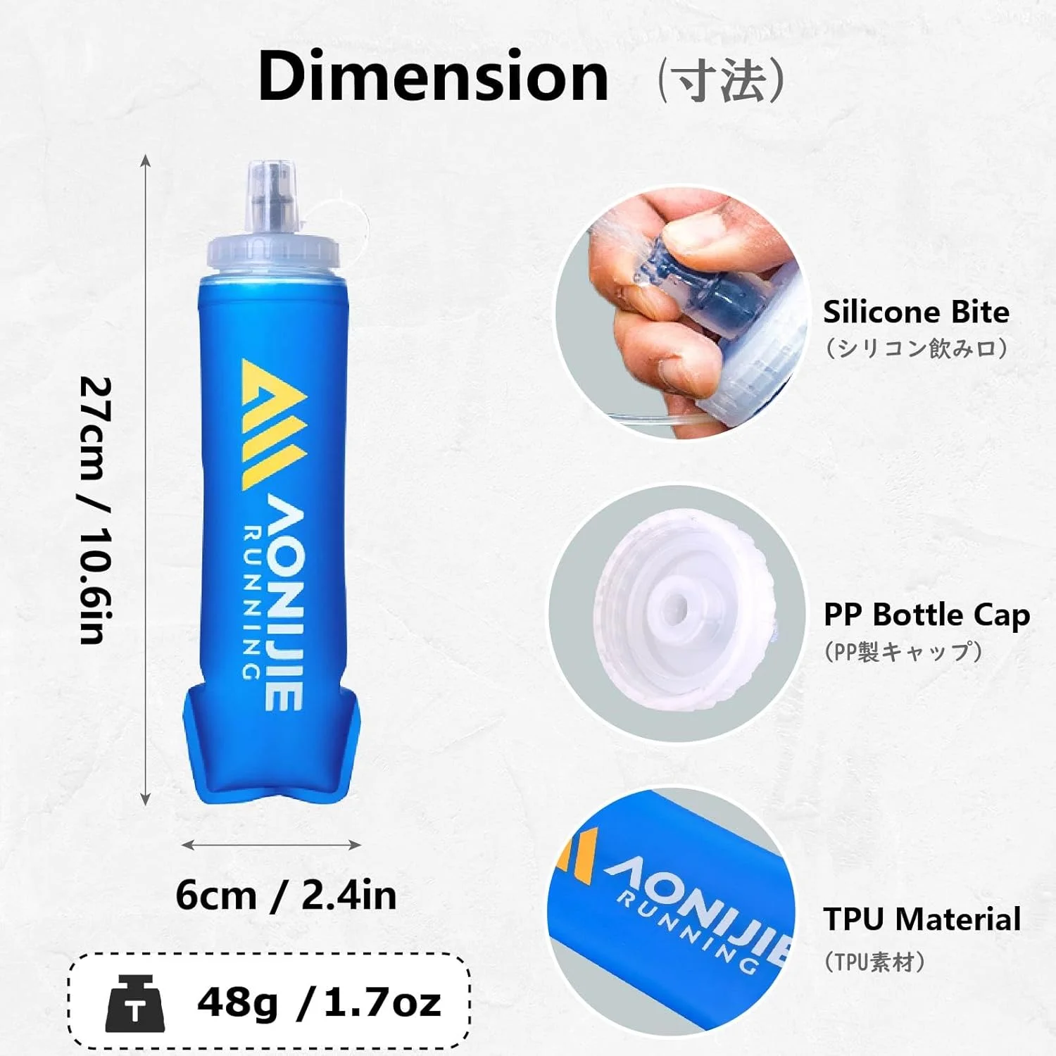 بطری آب تاشو نرم JEELAD قمقمه تاشو TPU برای جلیقه بسته آبرسانی ایده آل برای دویدن پیاده روی دوچرخه سواری در فضای باز (500 میلی لیتر (16.9 اونس) - 1 بسته - بطری آب TPU) بطری آب تاشو نرم JEELAD قمقمه تاشو TPU برای جلیقه بسته آبرسانی ایده آل برای دویدن پیاده روی دوچرخه سواری در فضای باز (500 میلی لیتر (16.9 اونس) - 1 بسته - بطری آب TPU)