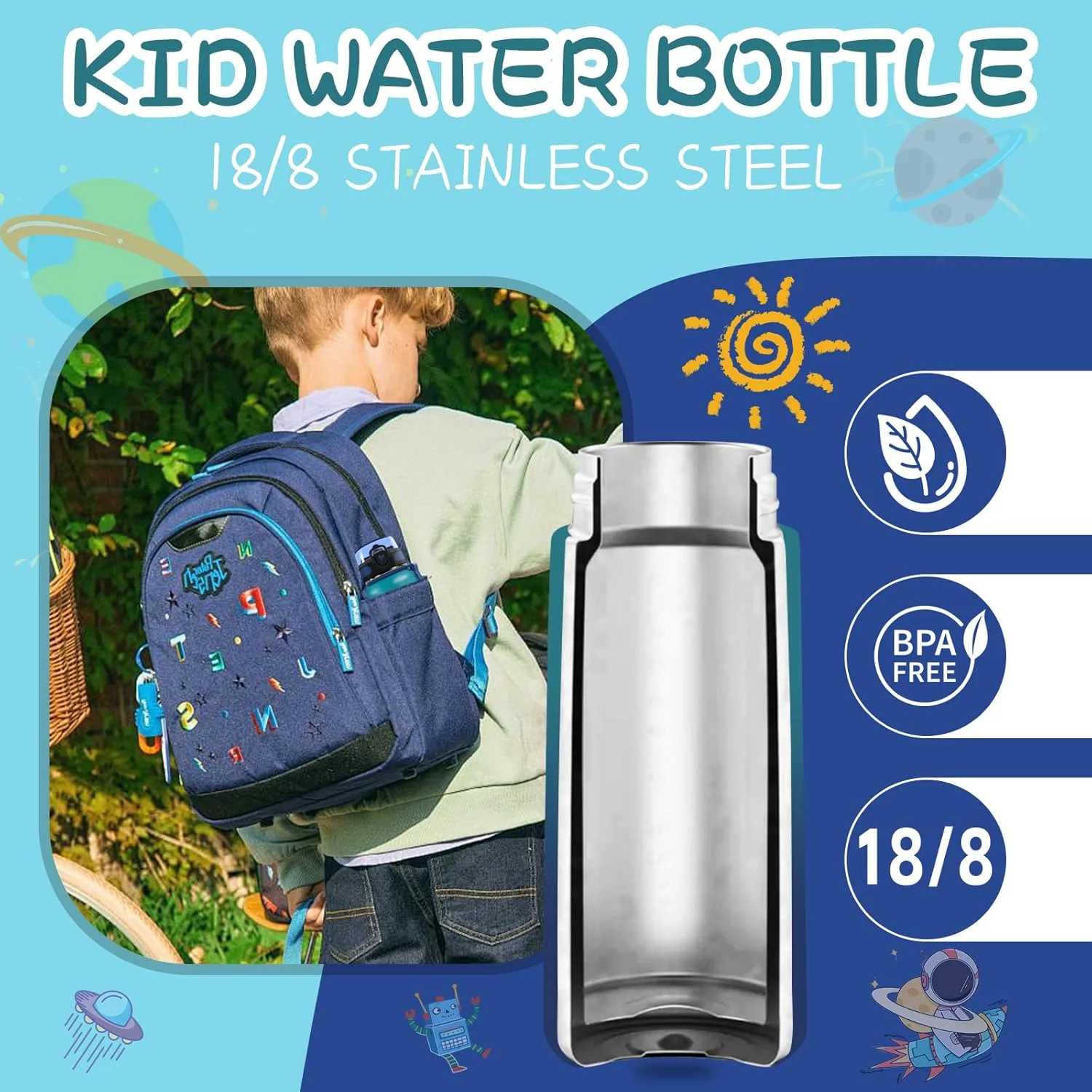 بطری نوشیدنی گرستا، بطری نوشیدنی کودکانه 500 میلی لیتری، ضد نشت با نی، بطری نوشیدنی مناسب پیاده روی برای پسران و دختران، فلاسک، دوجداره، برای مدرسه، دفتر، کافه، ورزش بطری نوشیدنی گرستا، بطری نوشیدنی کودکانه 500 میلی لیتری، ضد نشت با نی، بطری نوشیدنی مناسب پیاده روی برای پسران و دختران، فلاسک، دوجداره، برای مدرسه، دفتر، کافه، ورزش