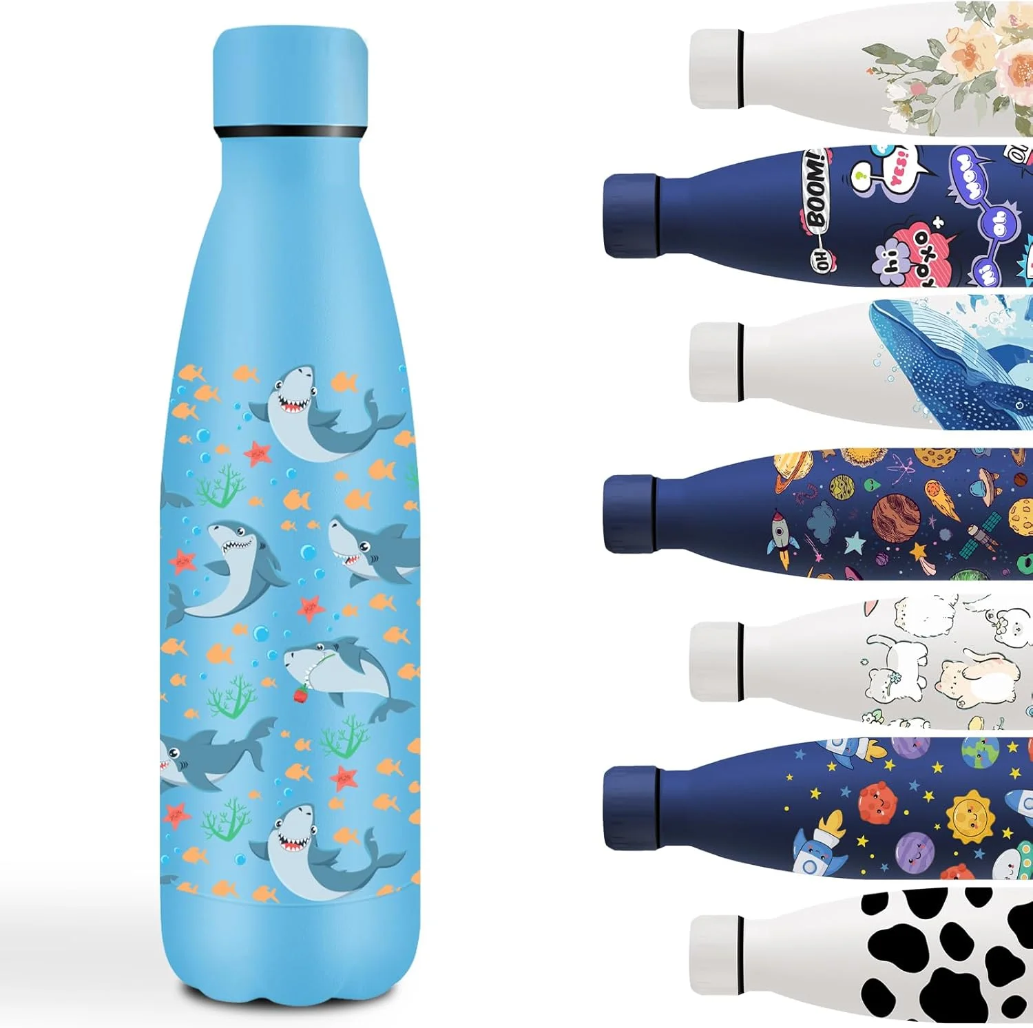 بطری آب گرستا 500 میلی لیتر، بطری آب استیل ضد زنگ، بطری آب ورزشی، فلاسک عایق، دو جداره، بطری آب با طرح کوسه، حمل آسان، فلاسک ترموس برای مدرسه، دوچرخه سواری، کمپینگ بطری آب گرستا 500 میلی لیتر، بطری آب استیل ضد زنگ، بطری آب ورزشی، فلاسک عایق، دو جداره، بطری آب با طرح کوسه، حمل آسان، فلاسک ترموس برای مدرسه، دوچرخه سواری، کمپینگ