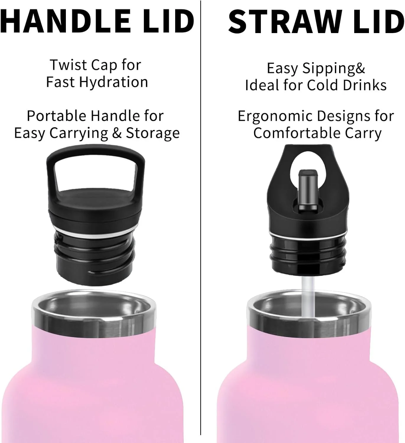 بطری نوشیدنی استیل ضد زنگ گرستا، 1 لیتر، بطری نوشیدنی با نی، بدون BPA، ضد نشت، مناسب برای نوشیدنی های گازدار، برای یوگا، کمپینگ، پیاده روی، تناسب اندام بطری نوشیدنی استیل ضد زنگ گرستا، 1 لیتر، بطری نوشیدنی با نی، بدون BPA، ضد نشت، مناسب برای نوشیدنی های گازدار، برای یوگا، کمپینگ، پیاده روی، تناسب اندام