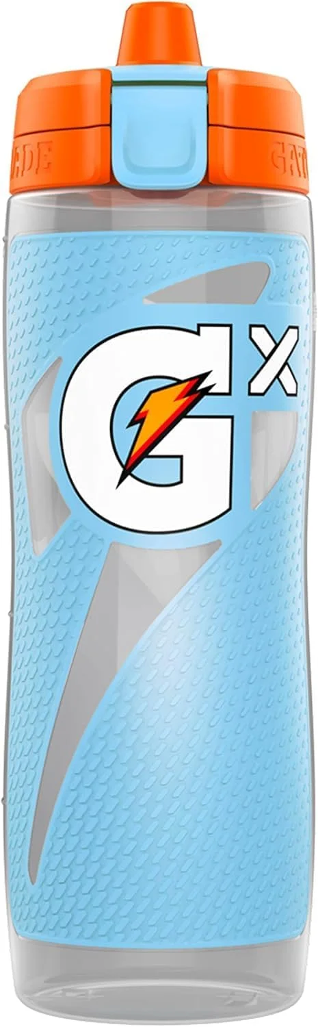 سیستم هیدراتاسیون Gatorade Gx، بطری های فشاری ضد لغزش Gx و غلاف های کنسانتره نوشیدنی ورزشی Gx