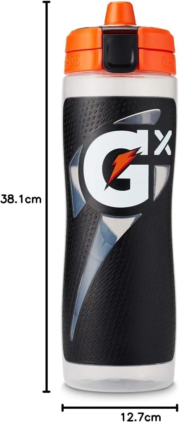 سیستم هیدراتاسیون Gatorade Gx، بطری های فشاری ضد لغزش Gx و غلاف های کنسانتره نوشیدنی ورزشی Gx