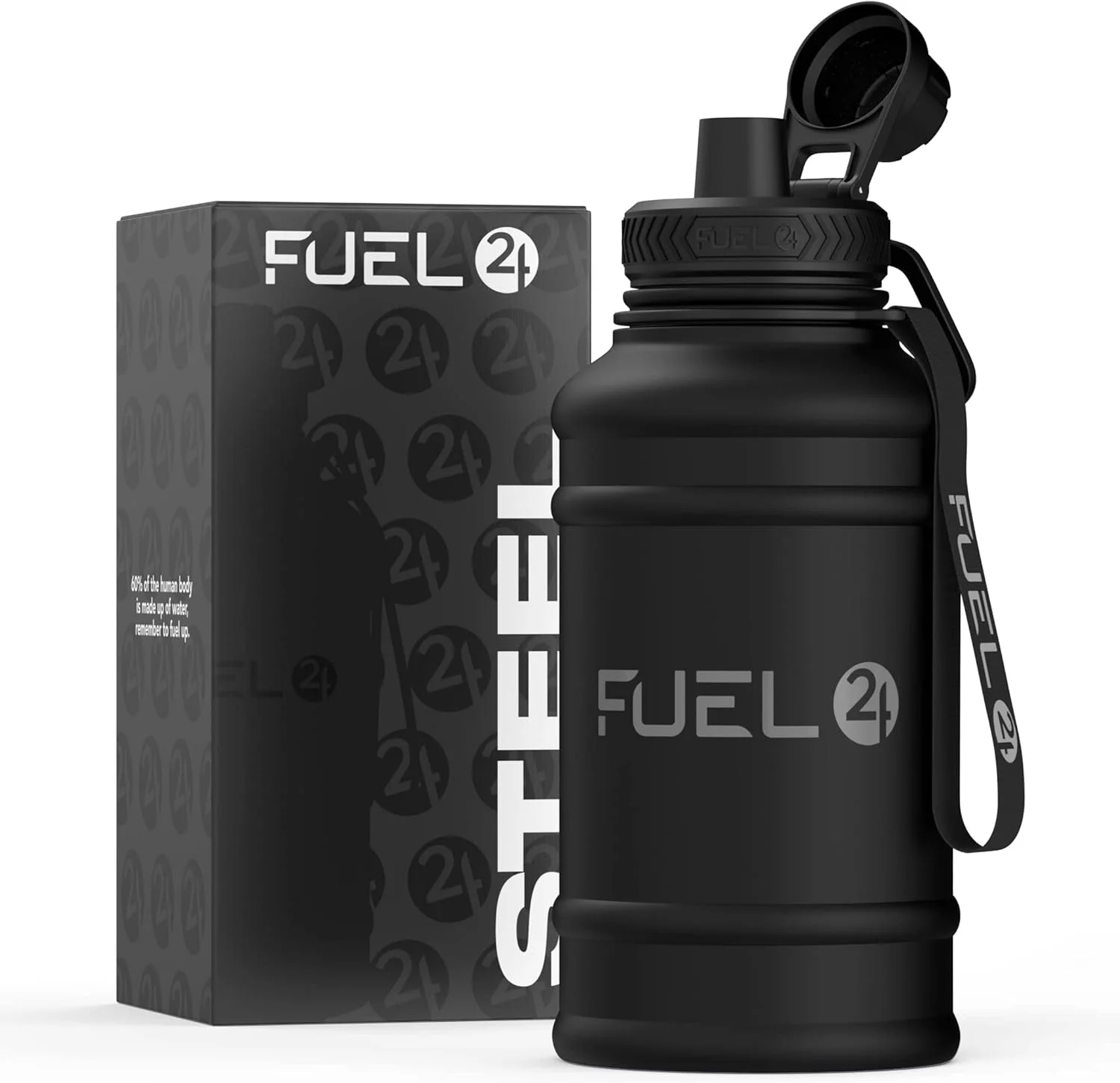 قمقمه استیل - بطری آب 1.3 یا 2.2 لیتری - فوق العاده قوی، بدون BPA، ضد نشت - بطری ورزشی بزرگ، 1.3 لیتر، 2.2 لیتر، بطری فلزی - گزینه های رنگی